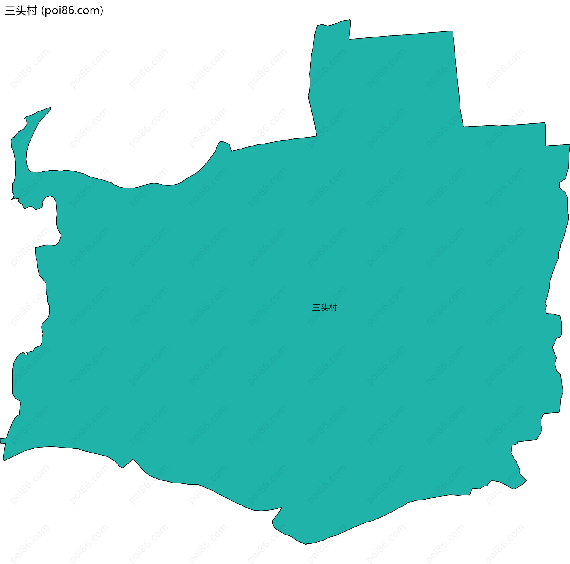 三头村边界地图