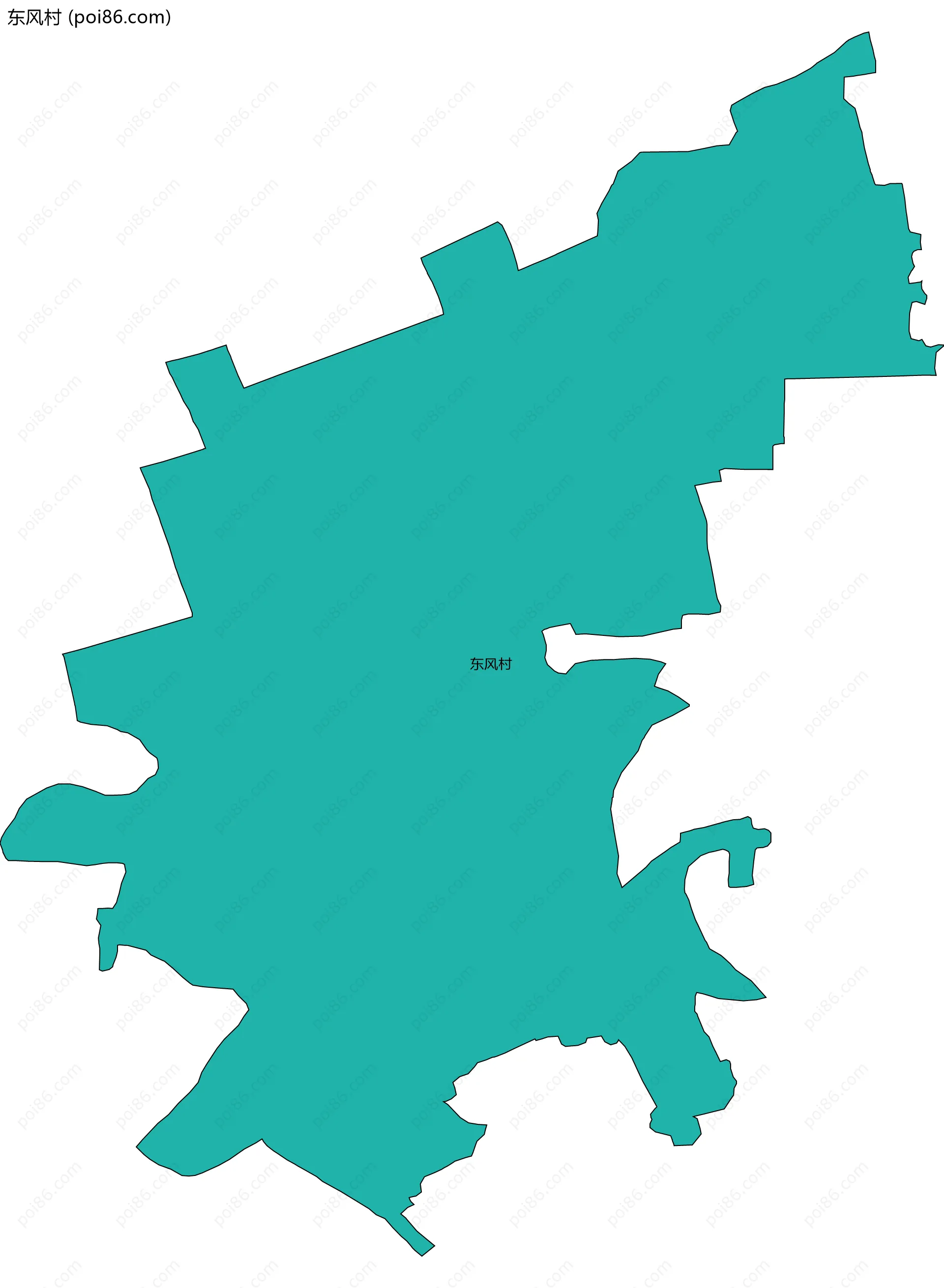 东风村边界地图