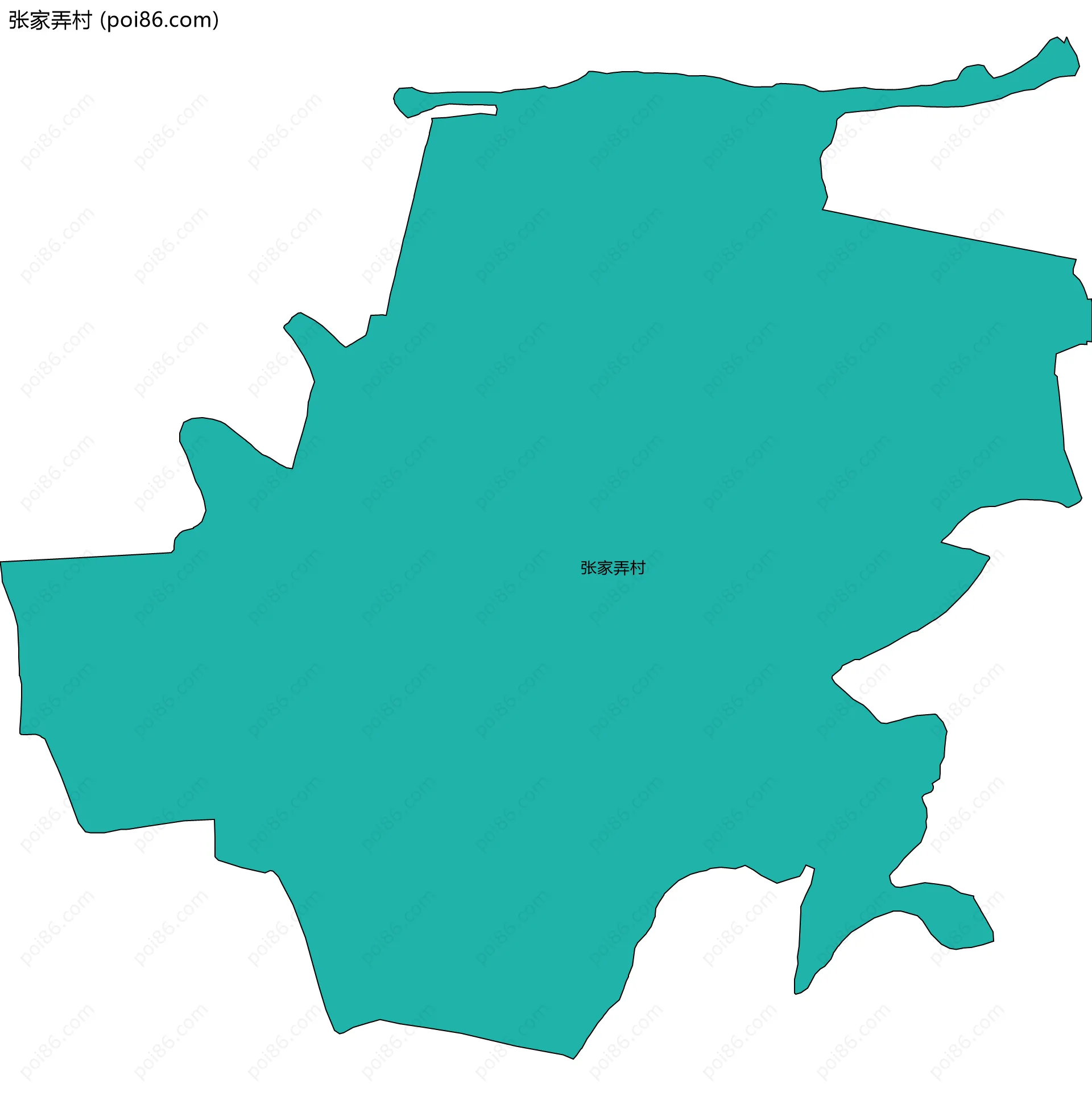 张家弄村边界地图