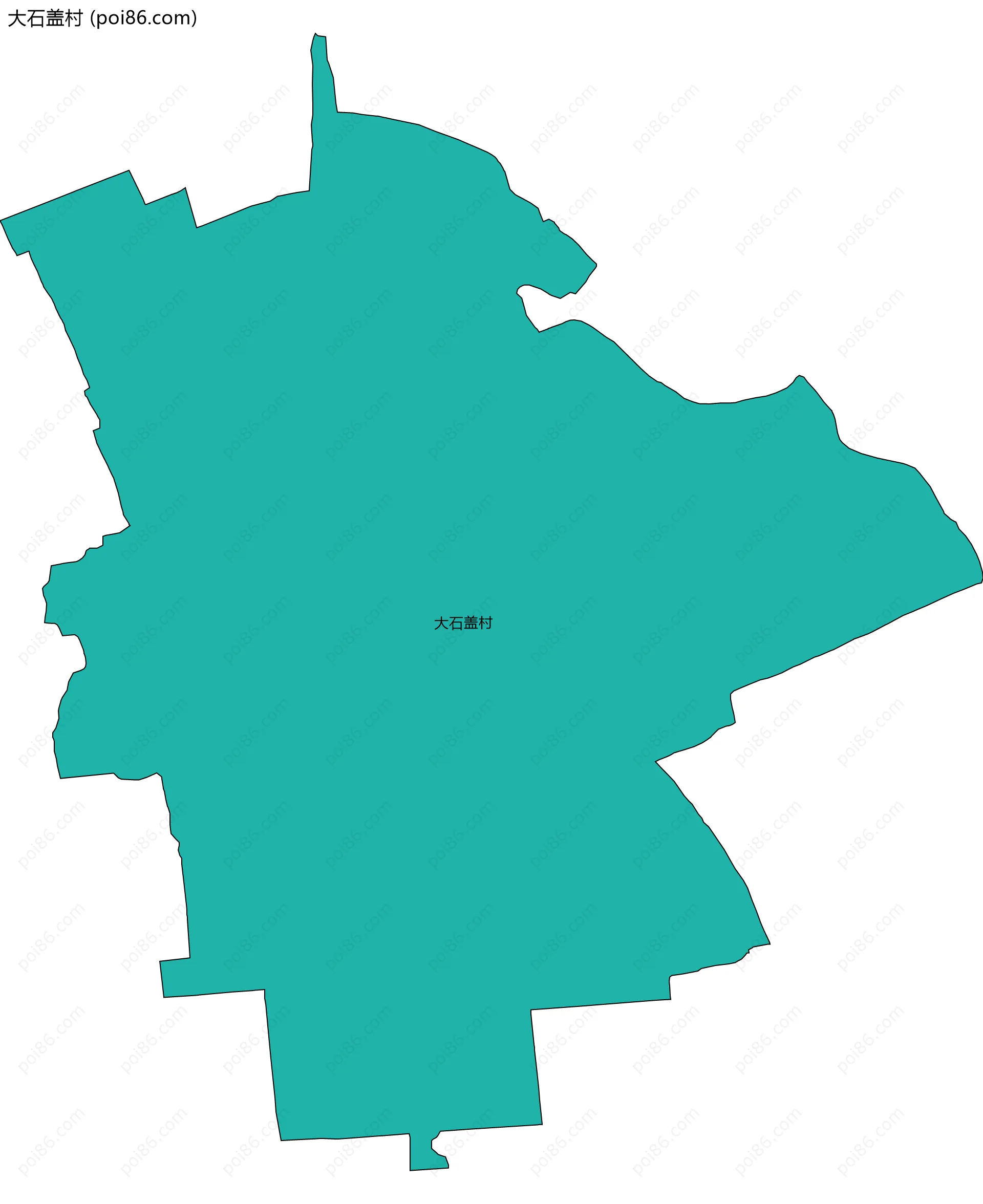 大石盖村边界地图