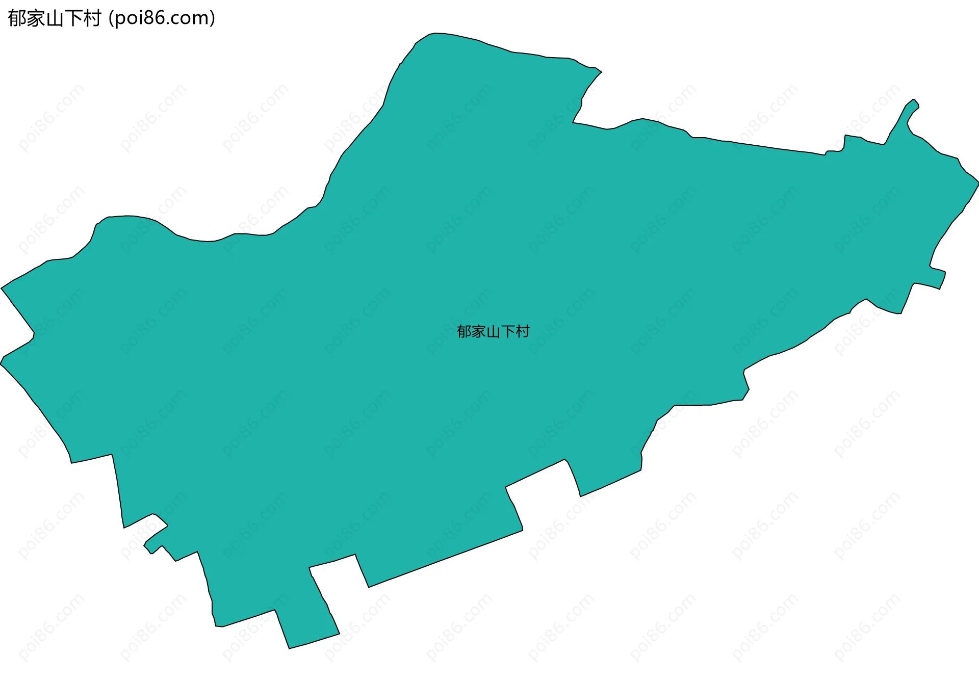 郁家山下村边界地图