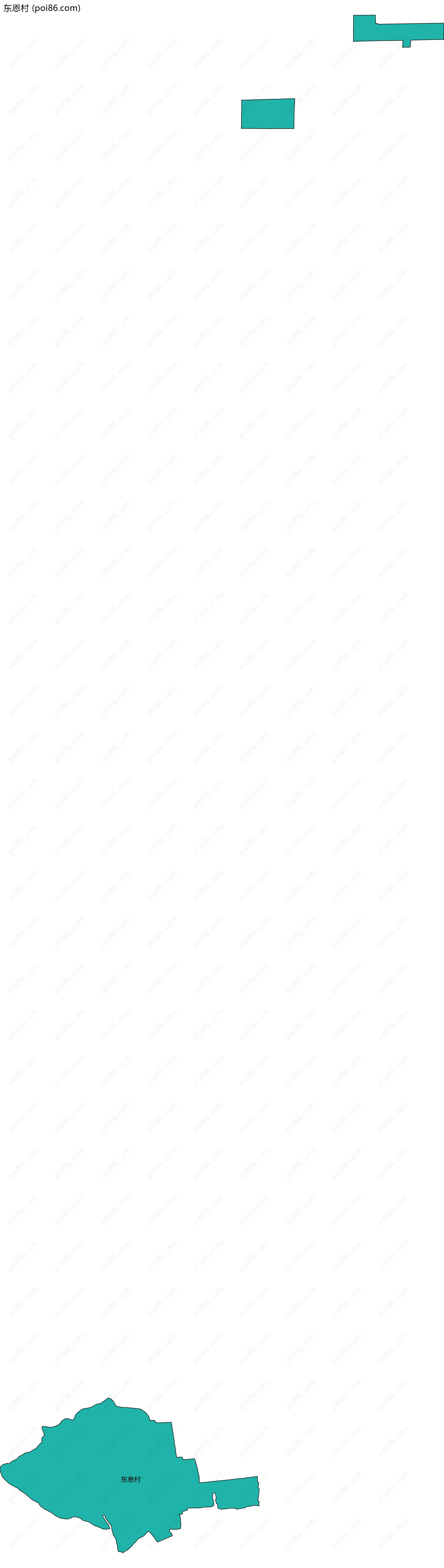 东恩村边界地图