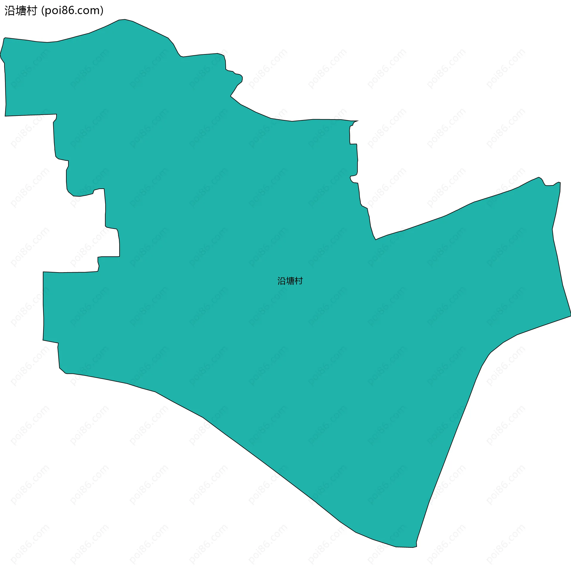 沿塘村边界地图