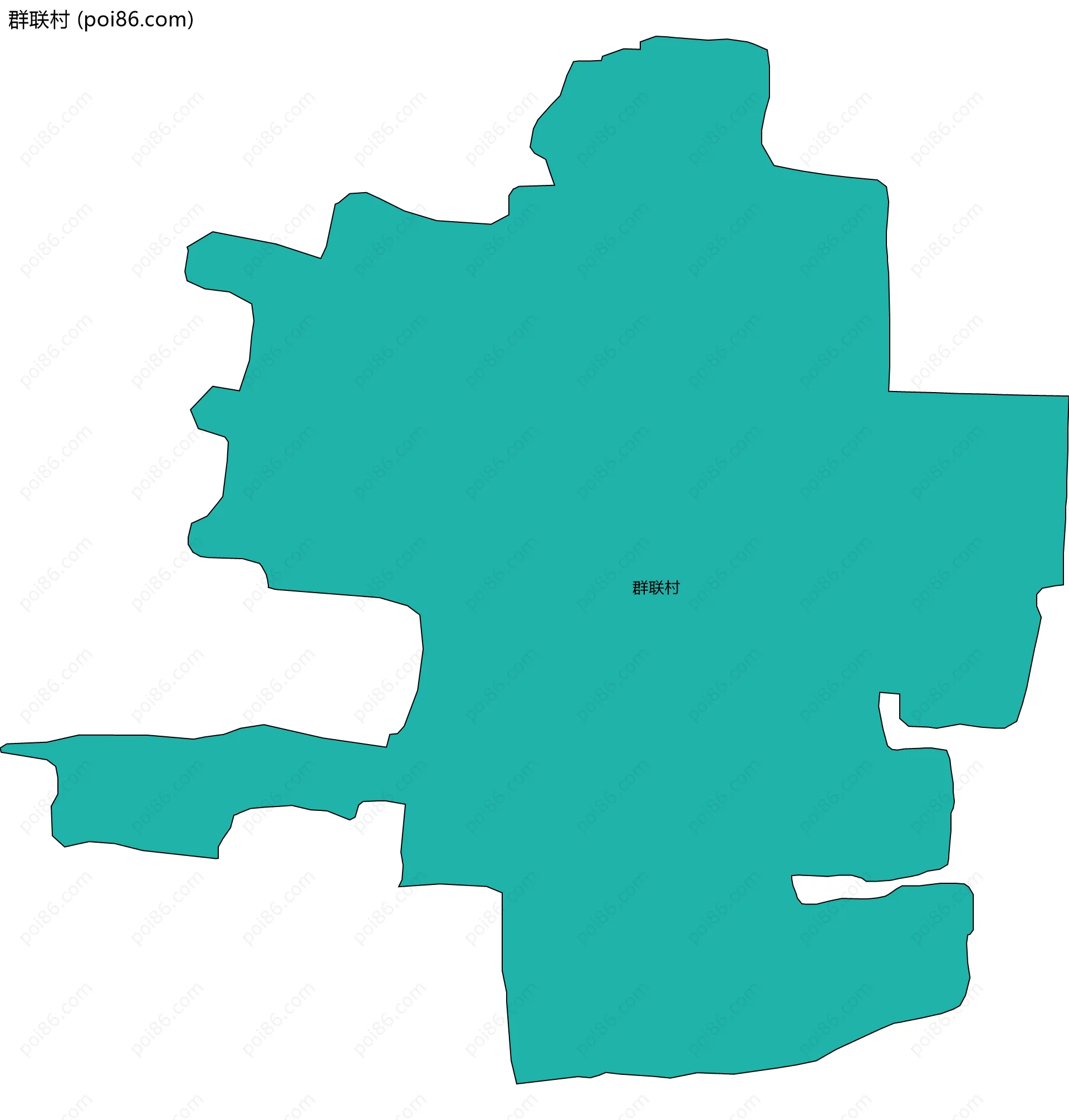 群联村边界地图