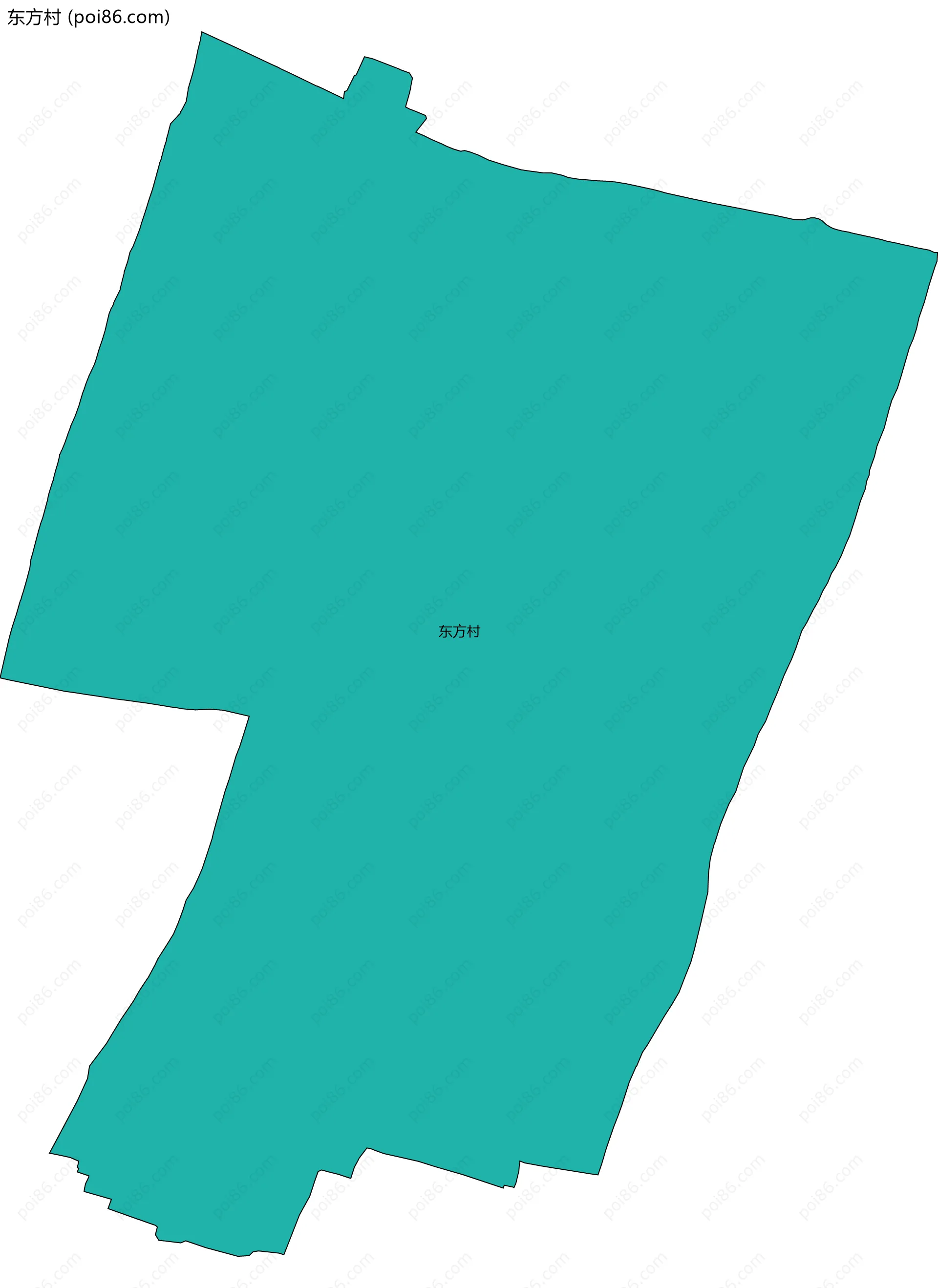 东方村边界地图