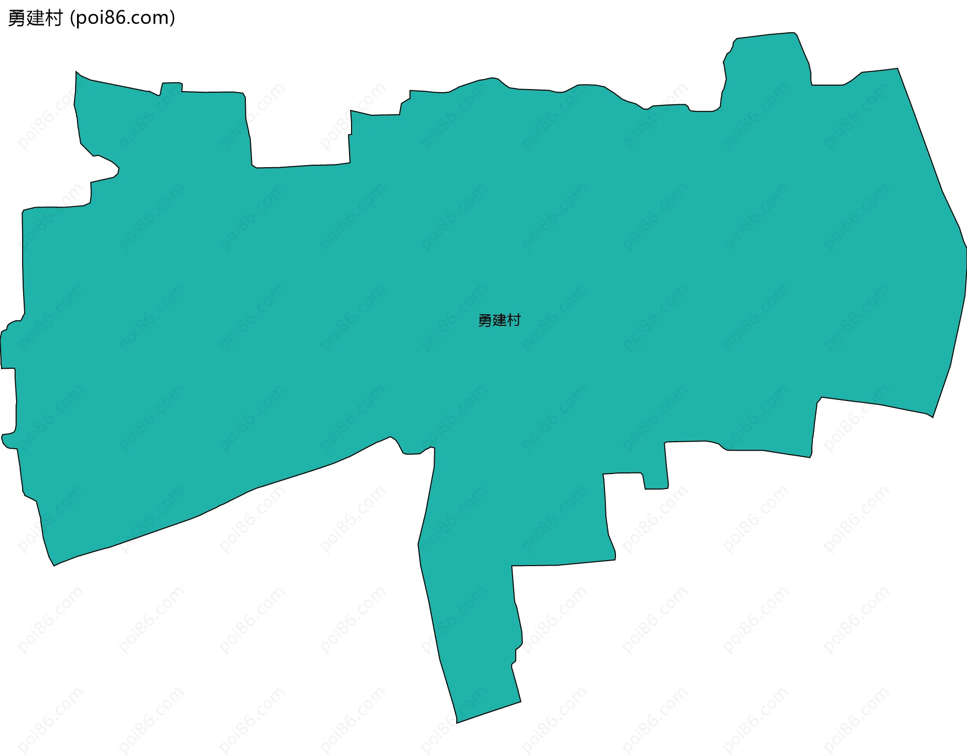 勇建村边界地图