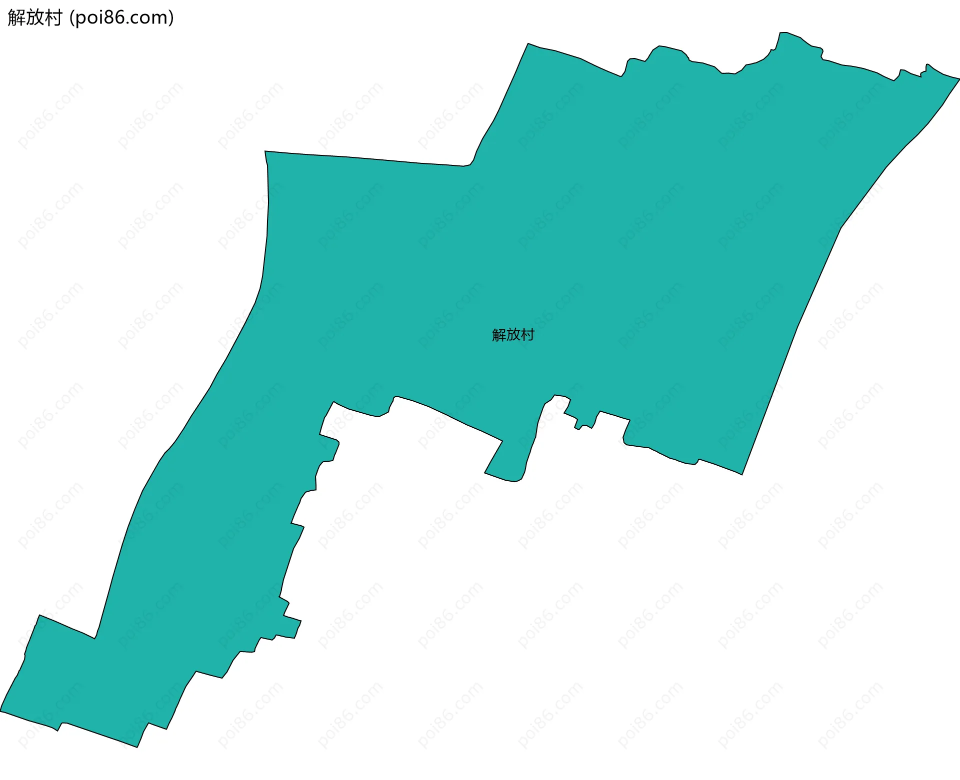 解放村边界地图