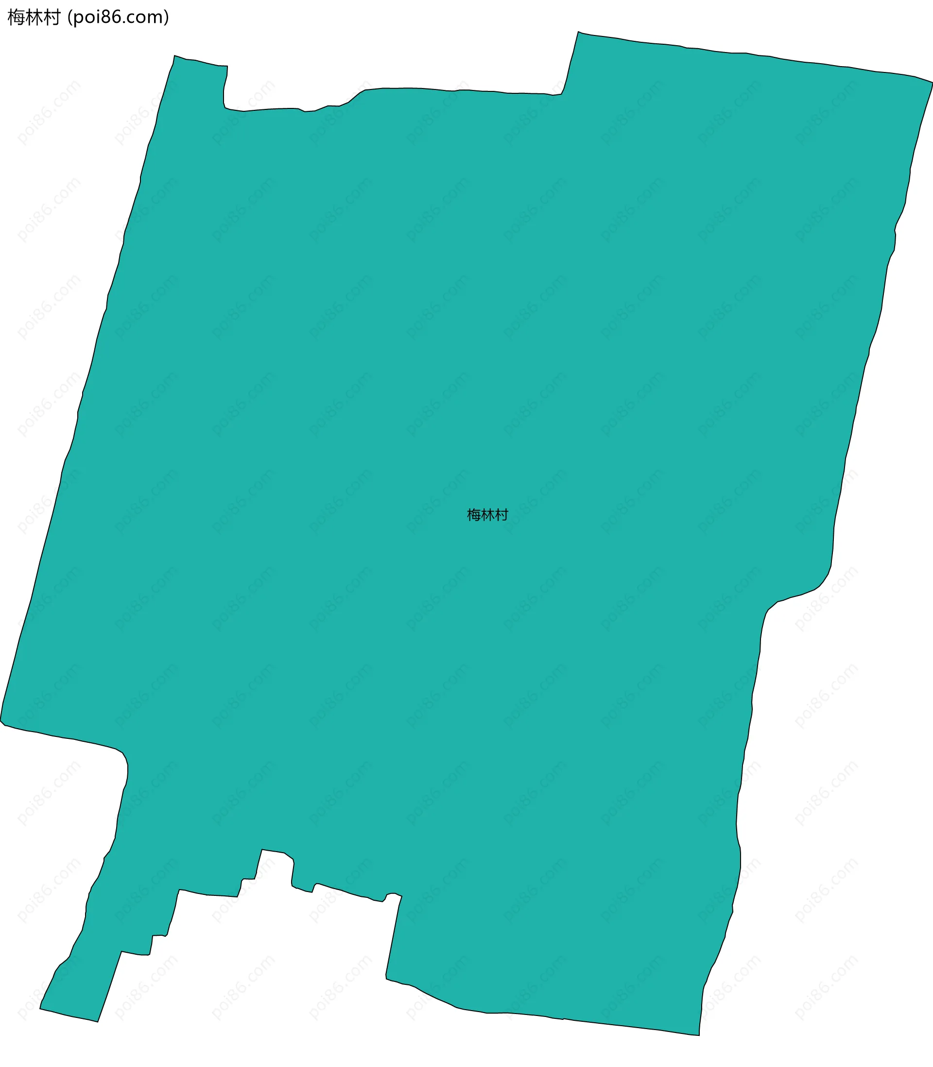 梅林村边界地图