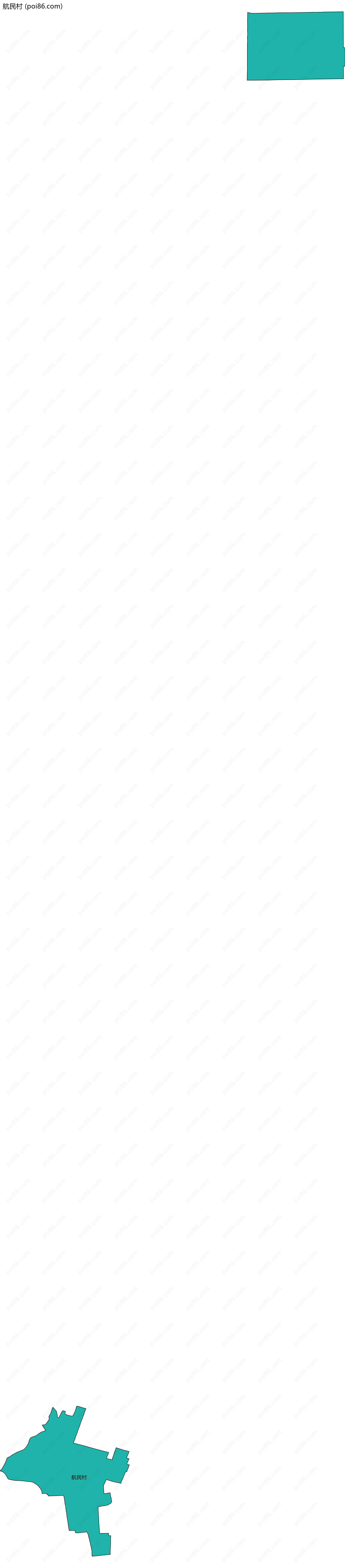 航民村边界地图