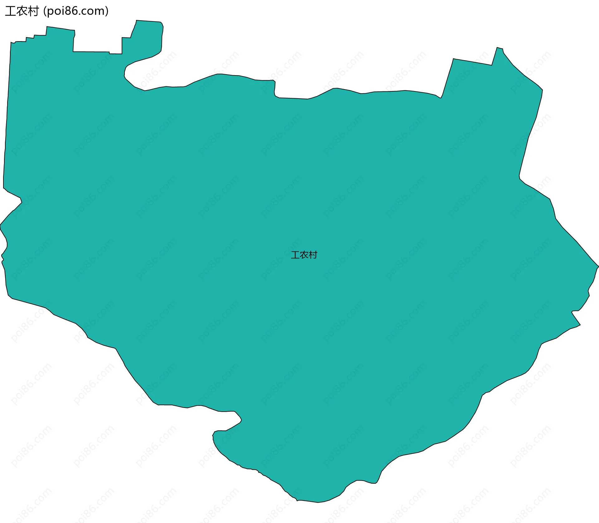 工农村边界地图