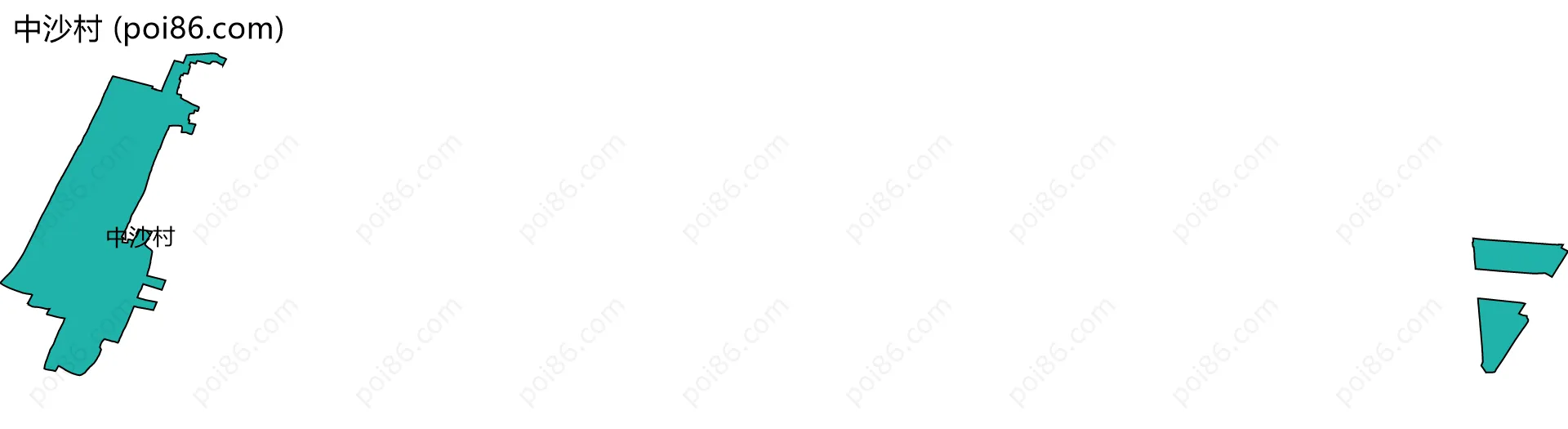 中沙村边界地图