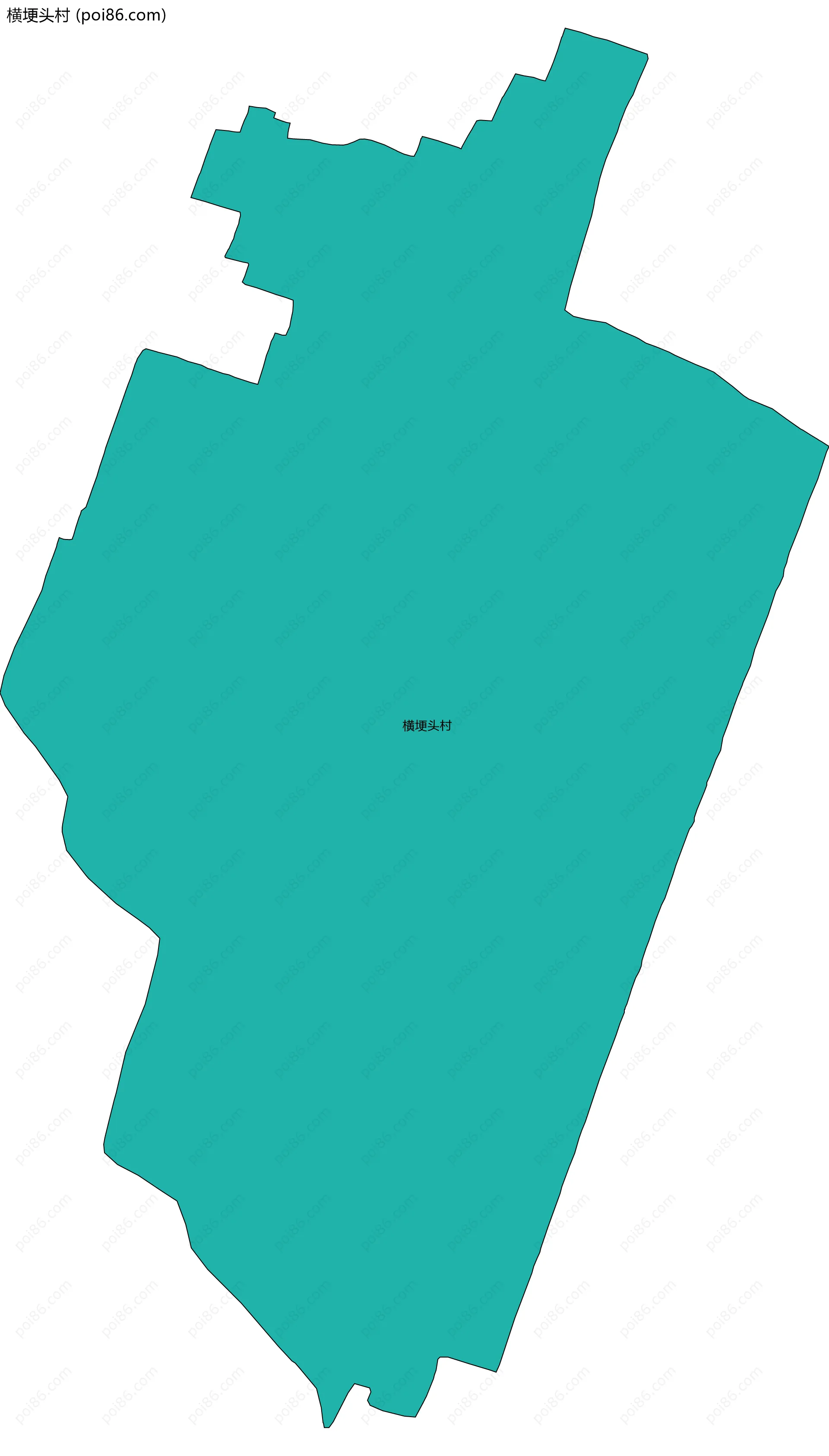 横埂头村边界地图