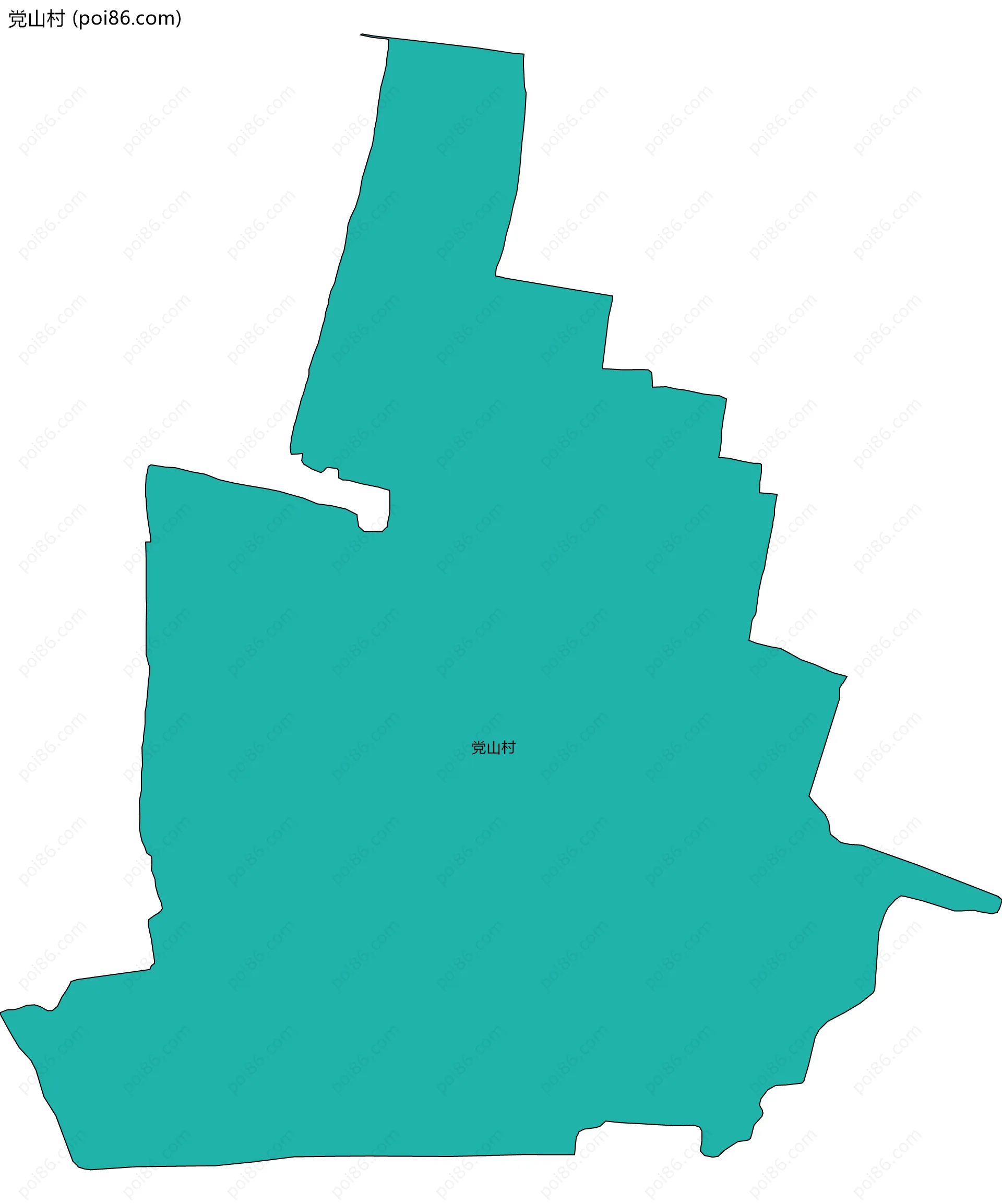 党山村边界地图