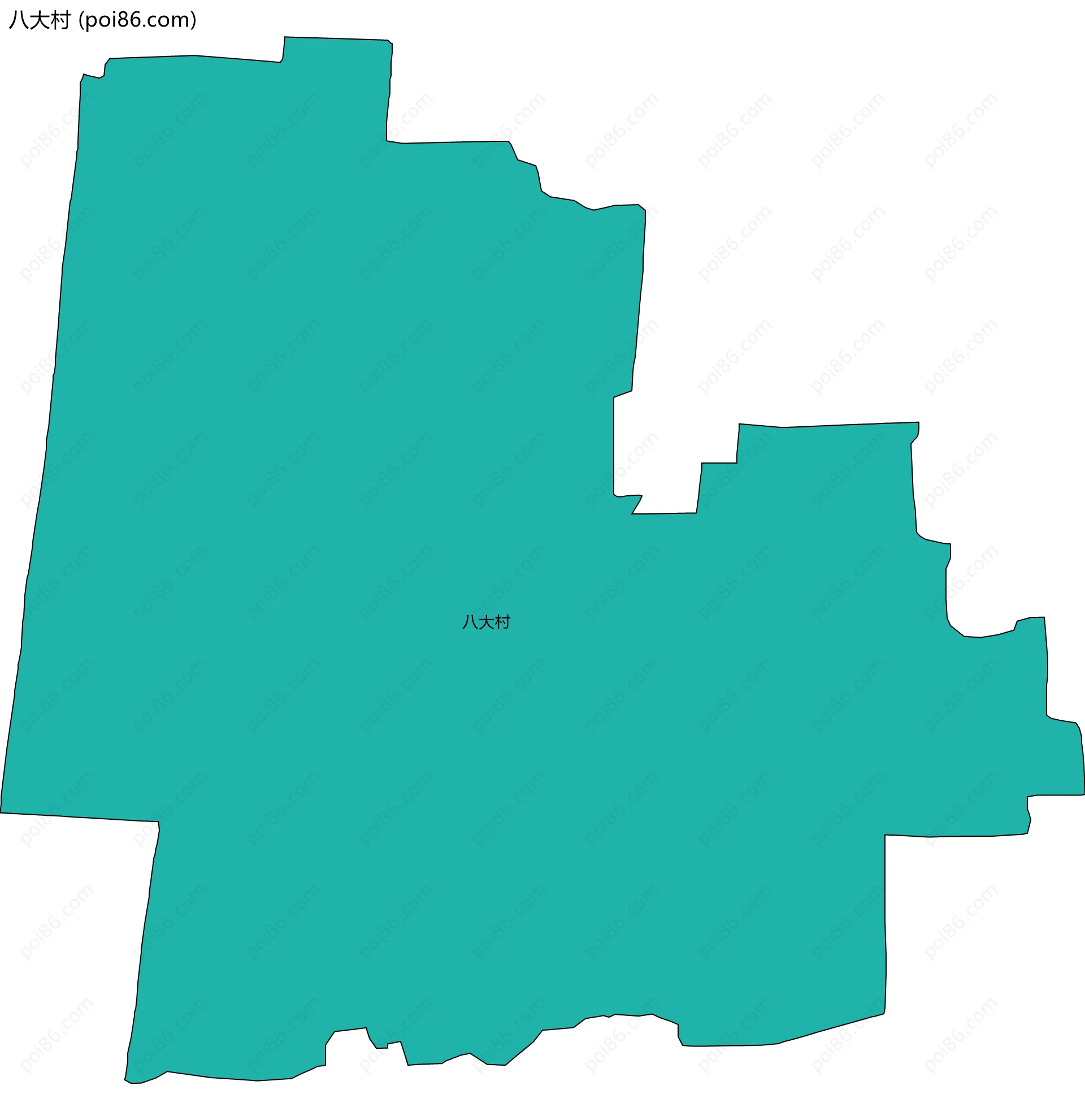 八大村边界地图