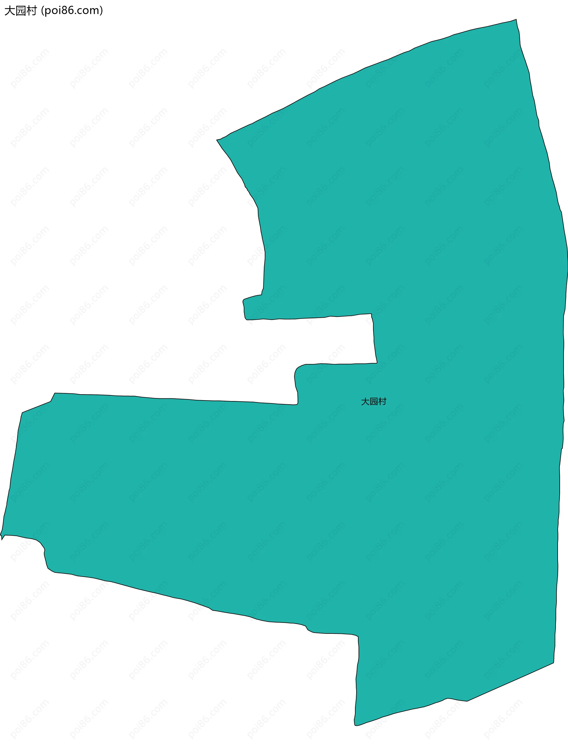 大园村边界地图