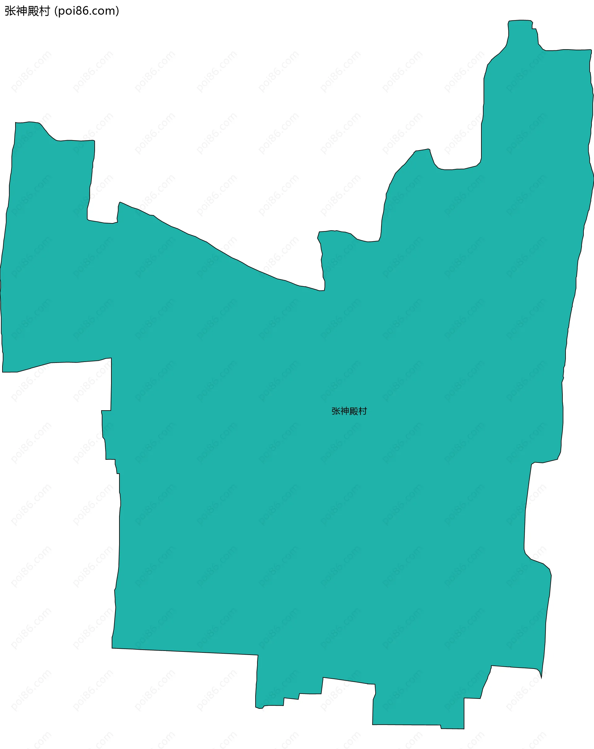 张神殿村边界地图