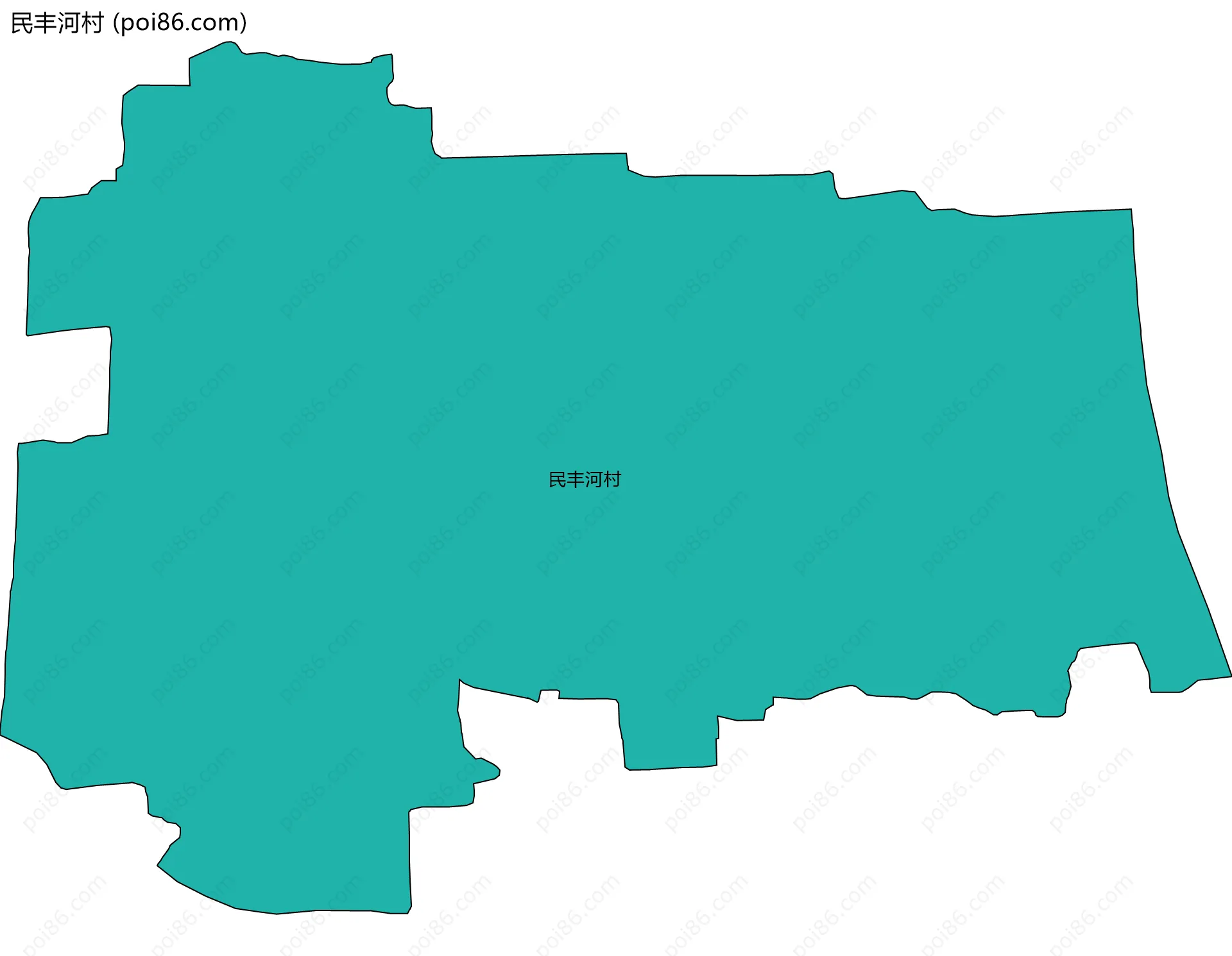 民丰河村边界地图