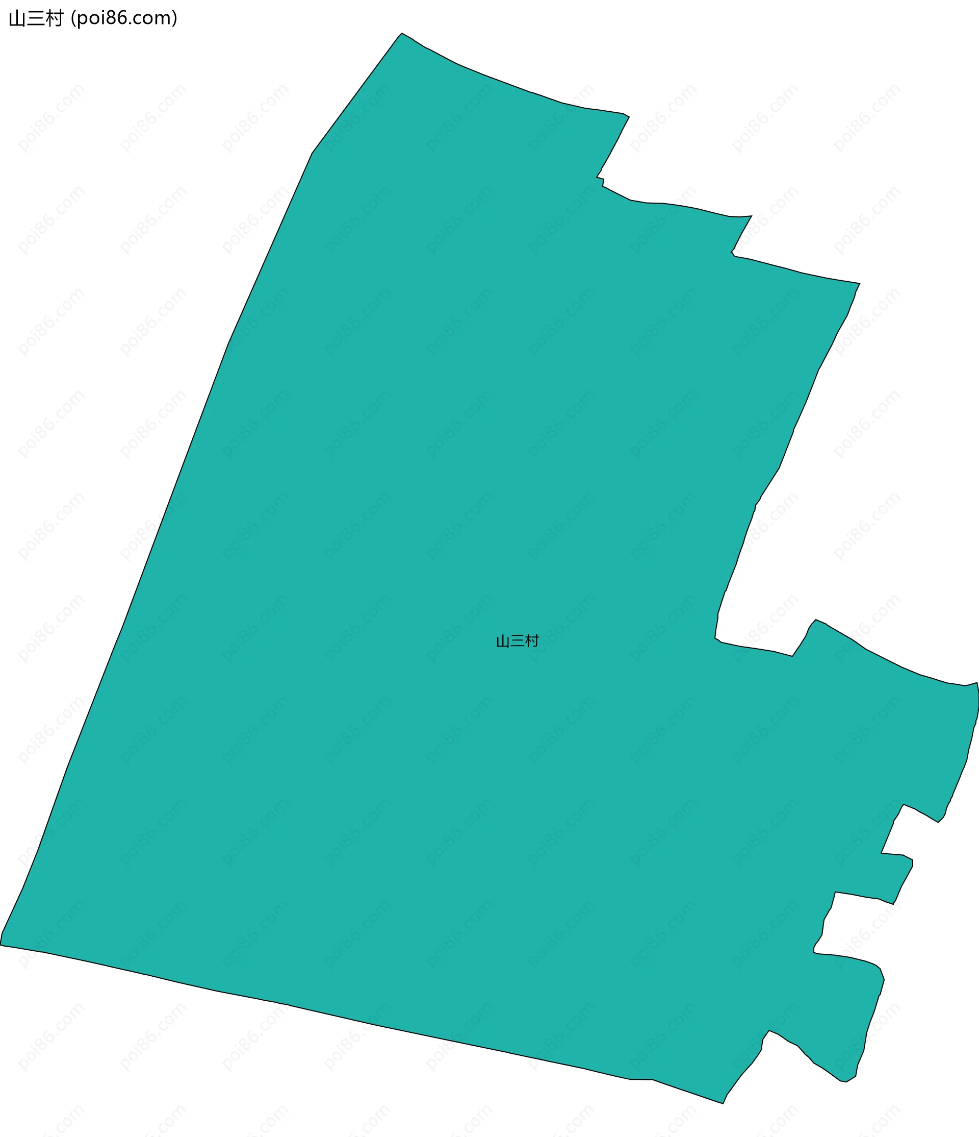 山三村边界地图