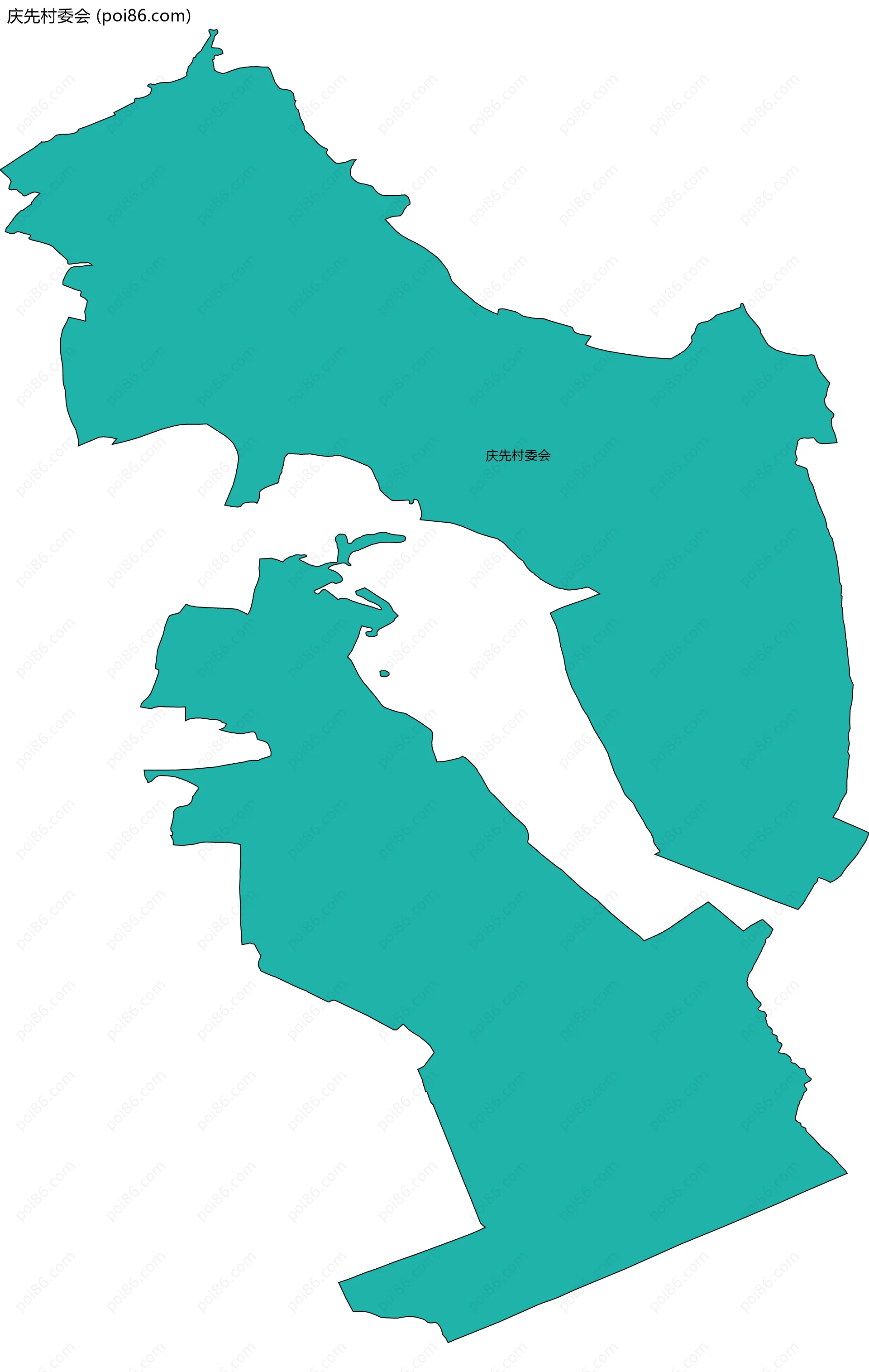 庆先村委会边界地图