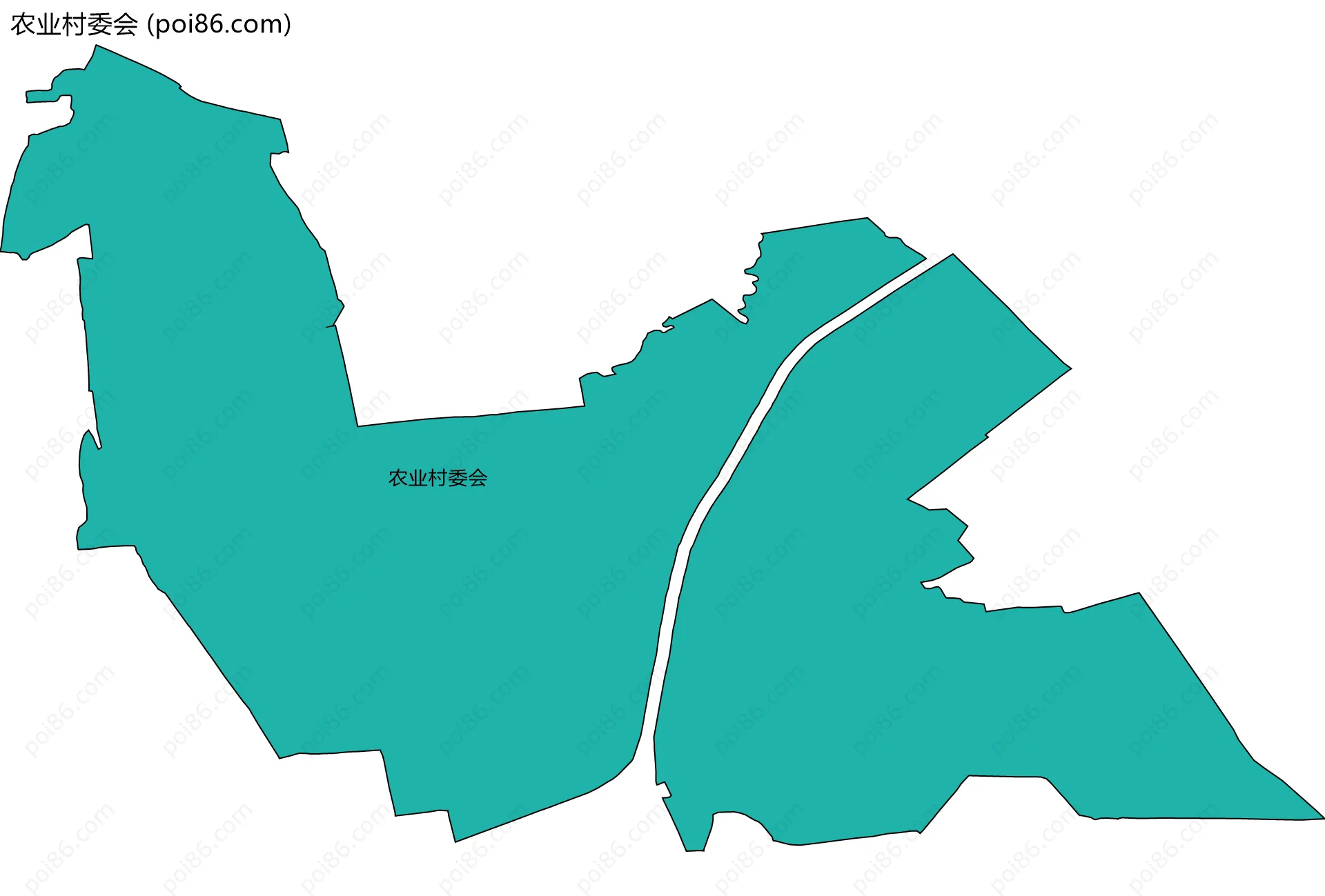 农业村委会边界地图