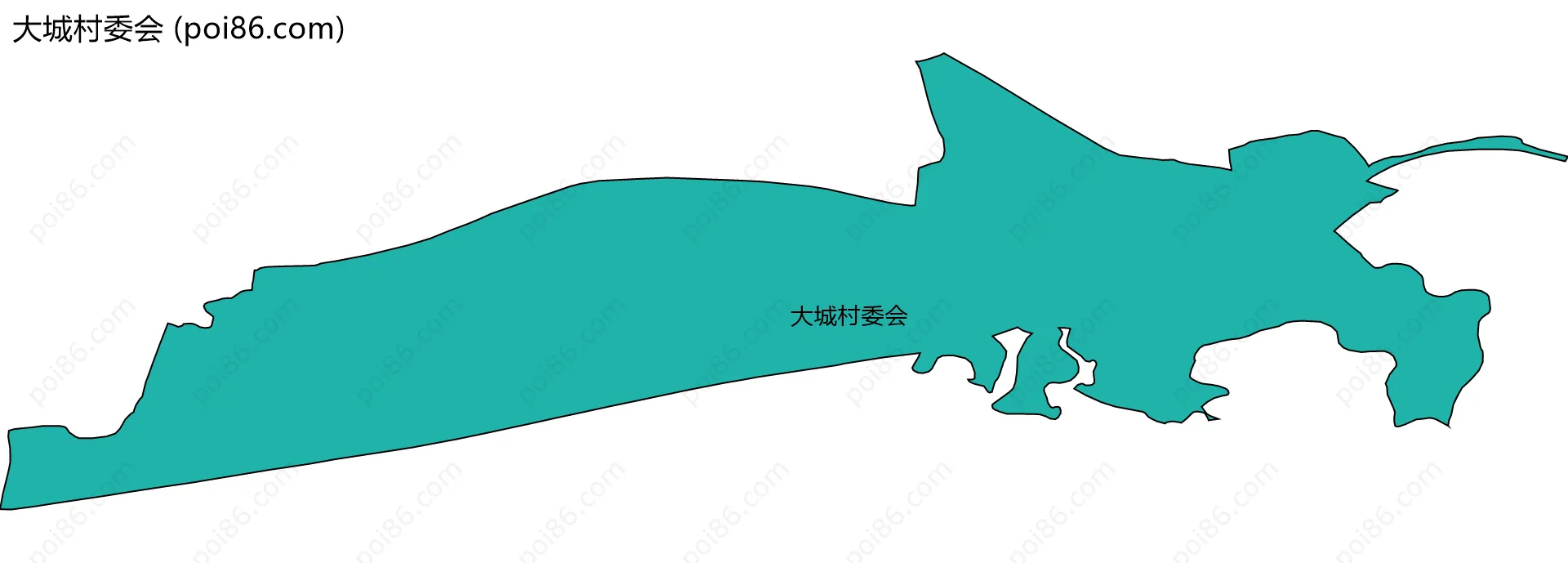 大城村委会边界地图