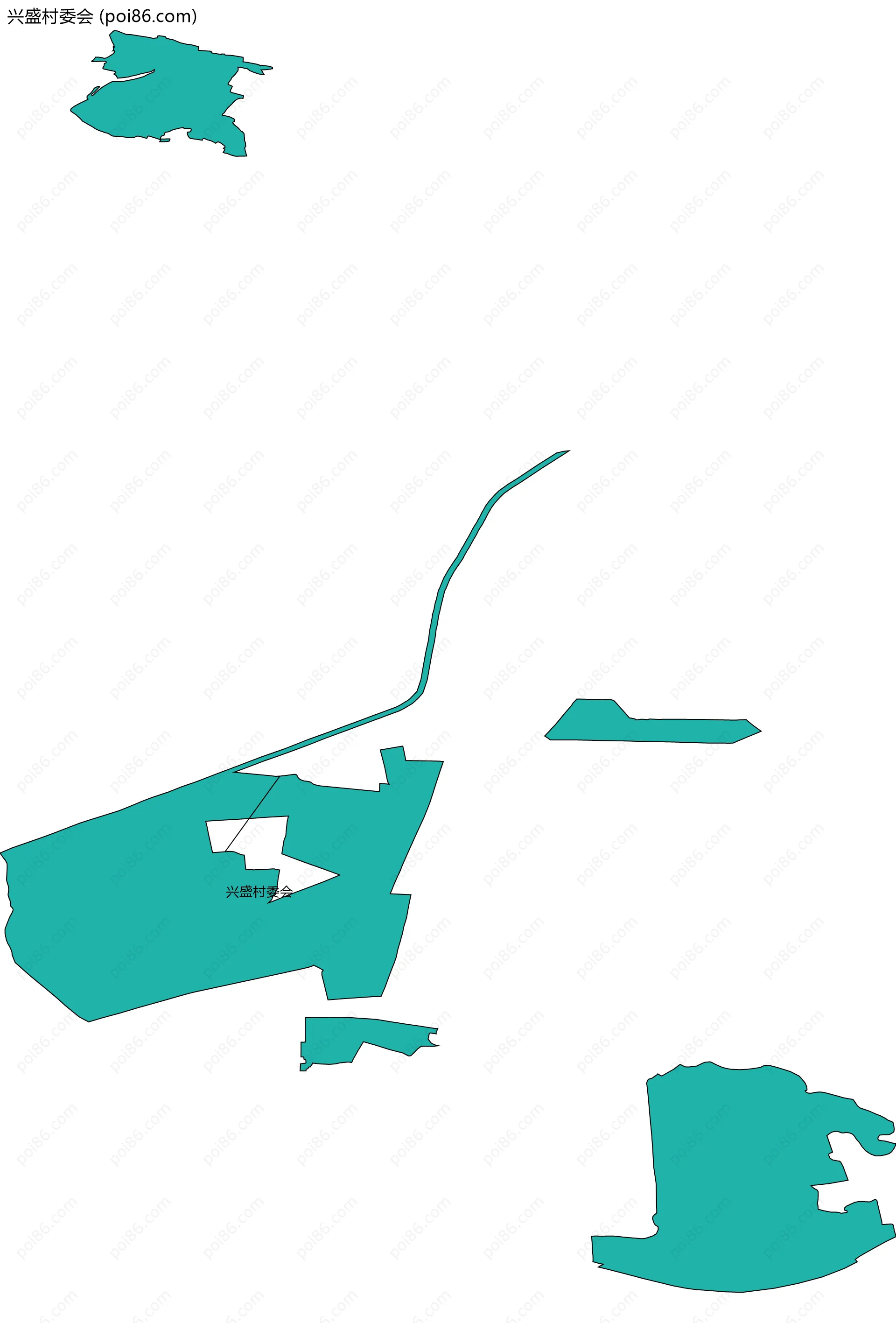 兴盛村委会边界地图