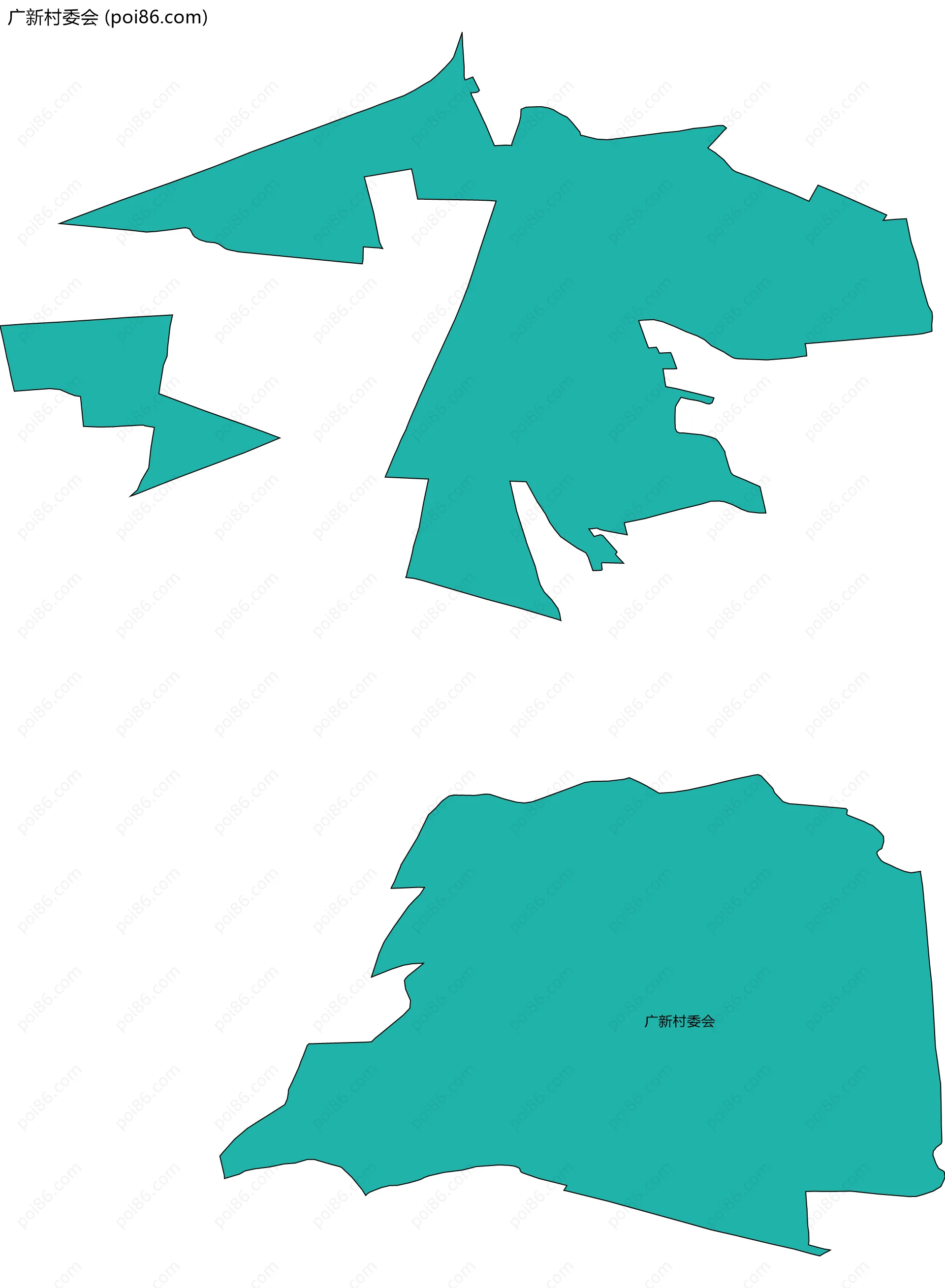 广新村委会边界地图