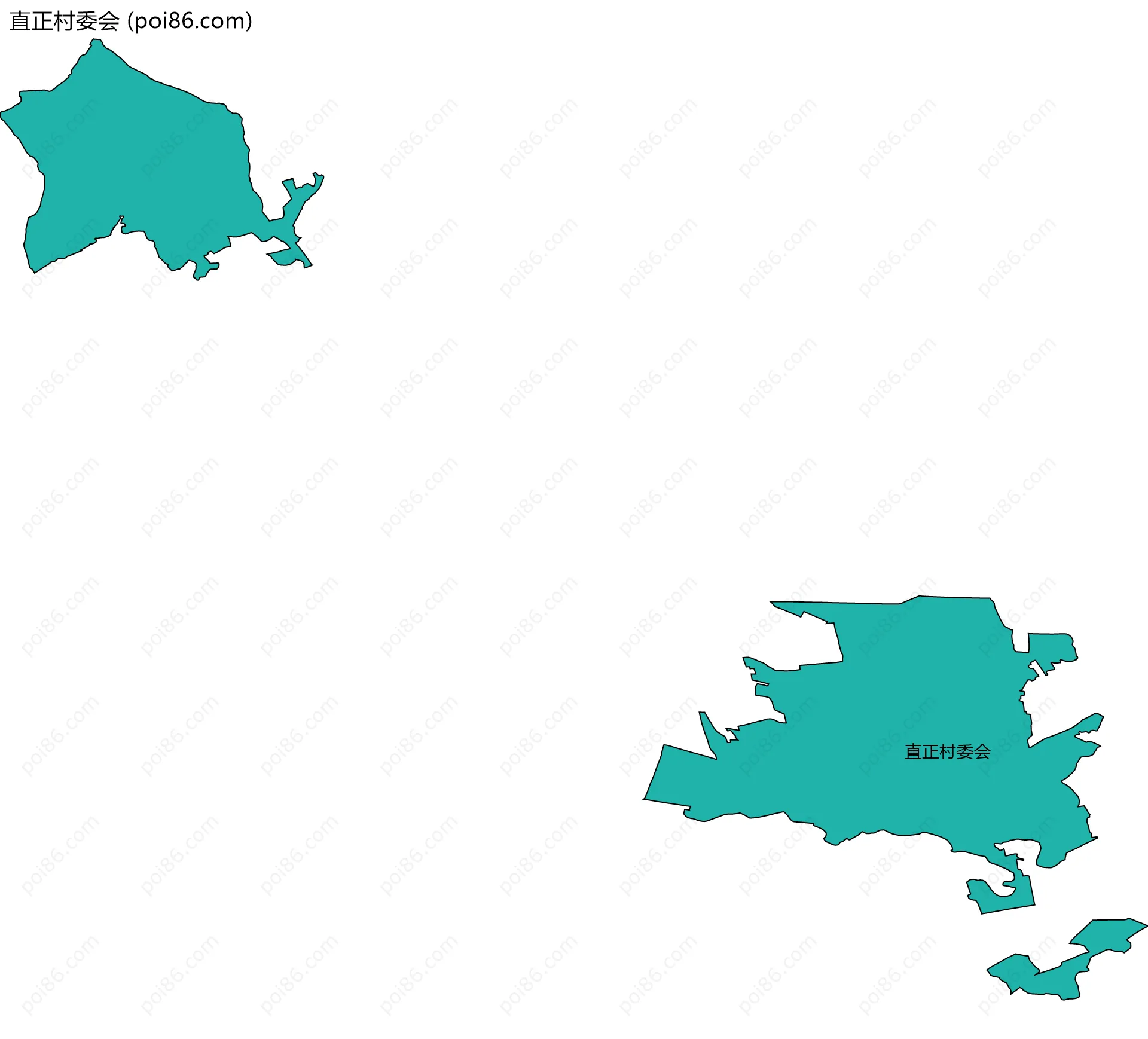 直正村委会边界地图