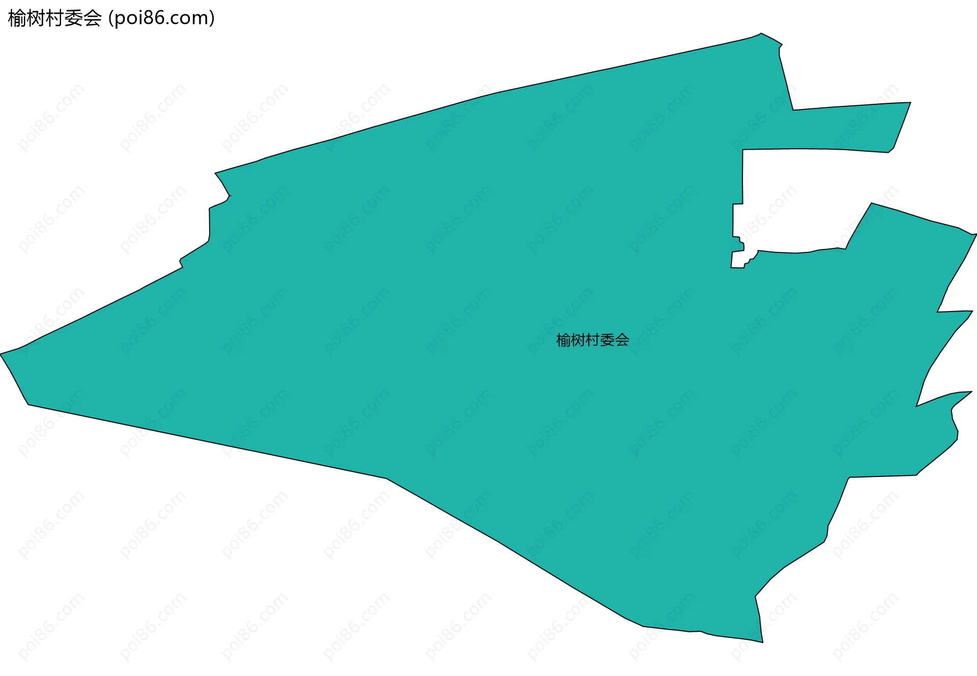 榆树村委会边界地图
