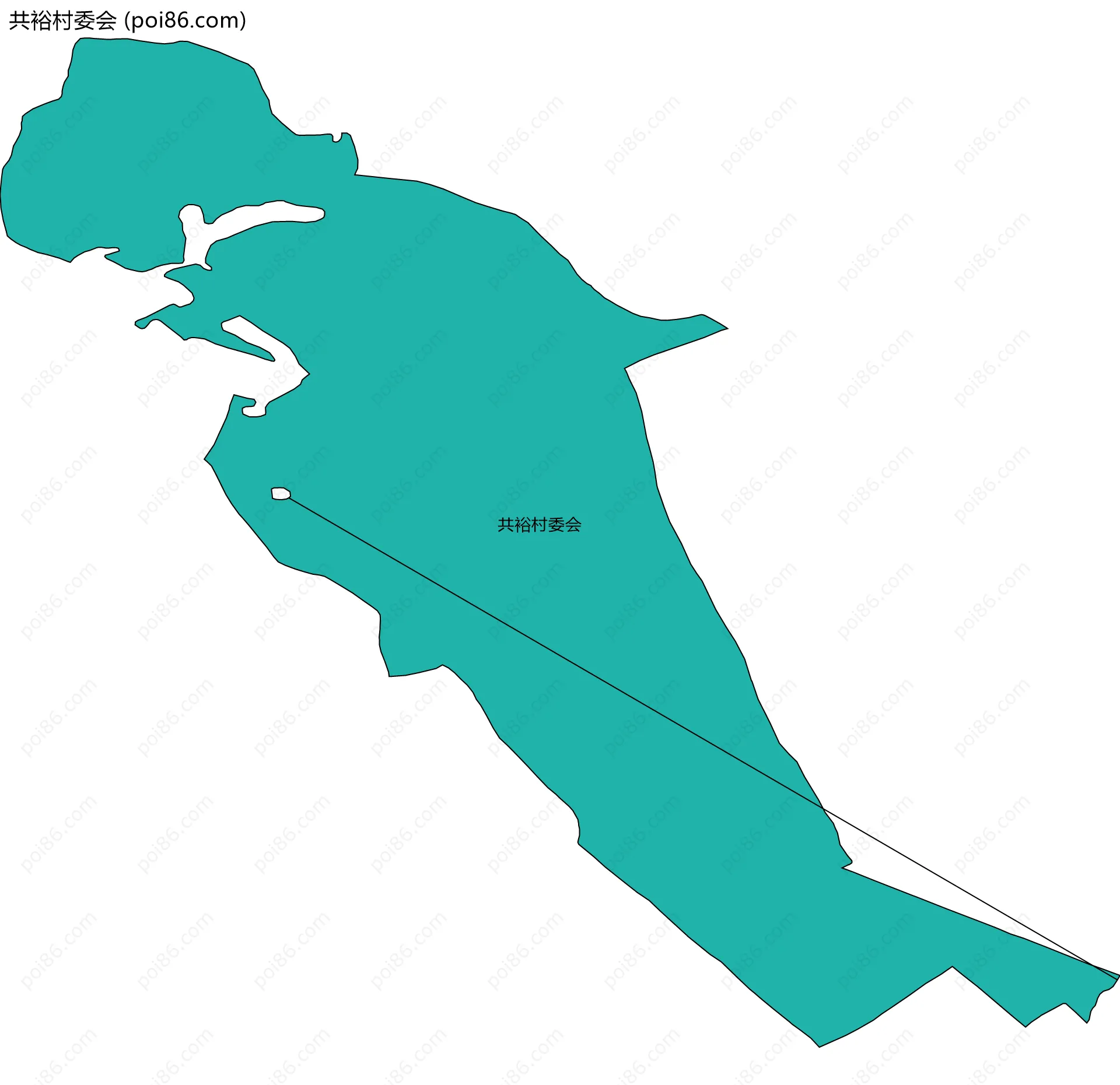 共裕村委会边界地图