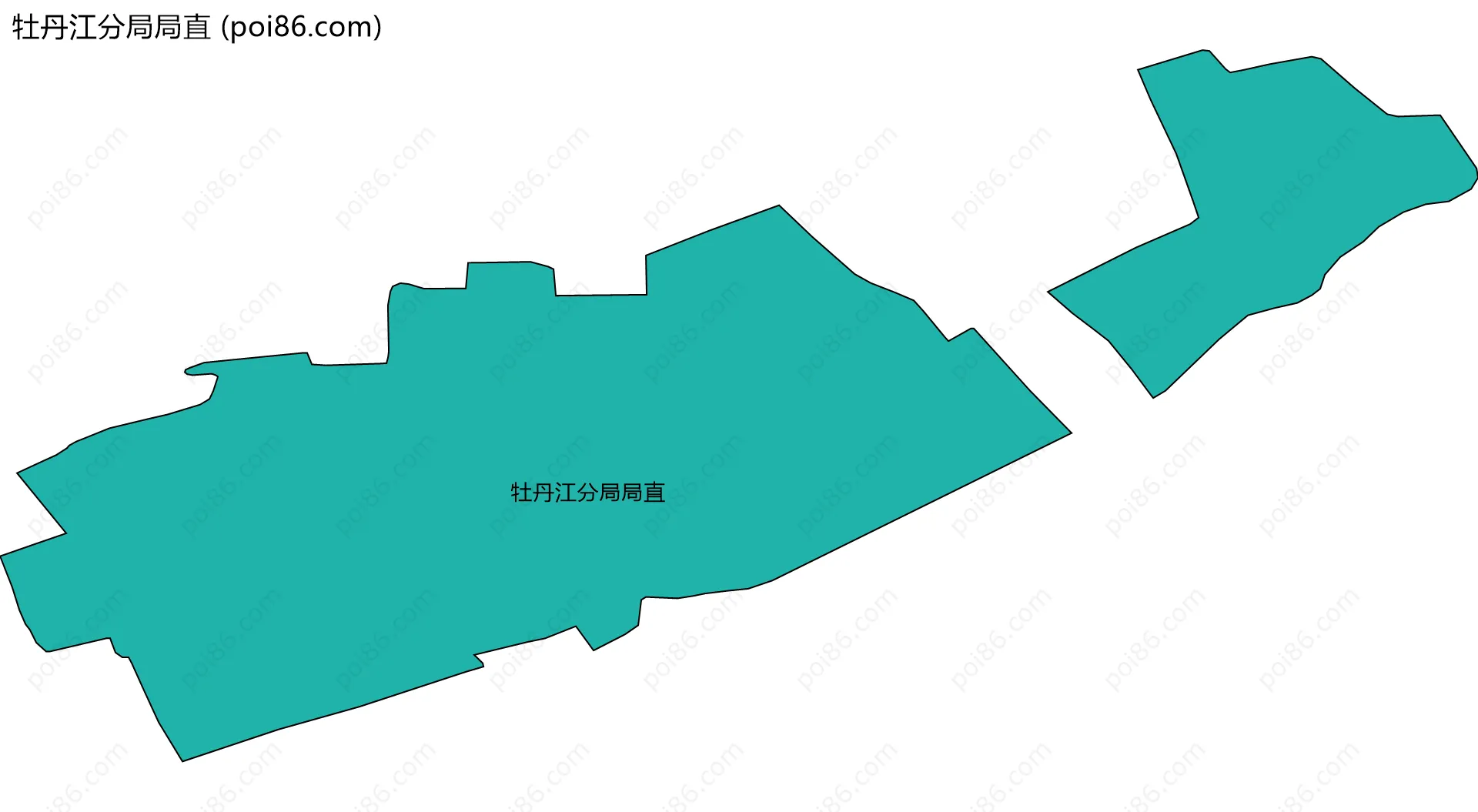 牡丹江分局局直边界地图