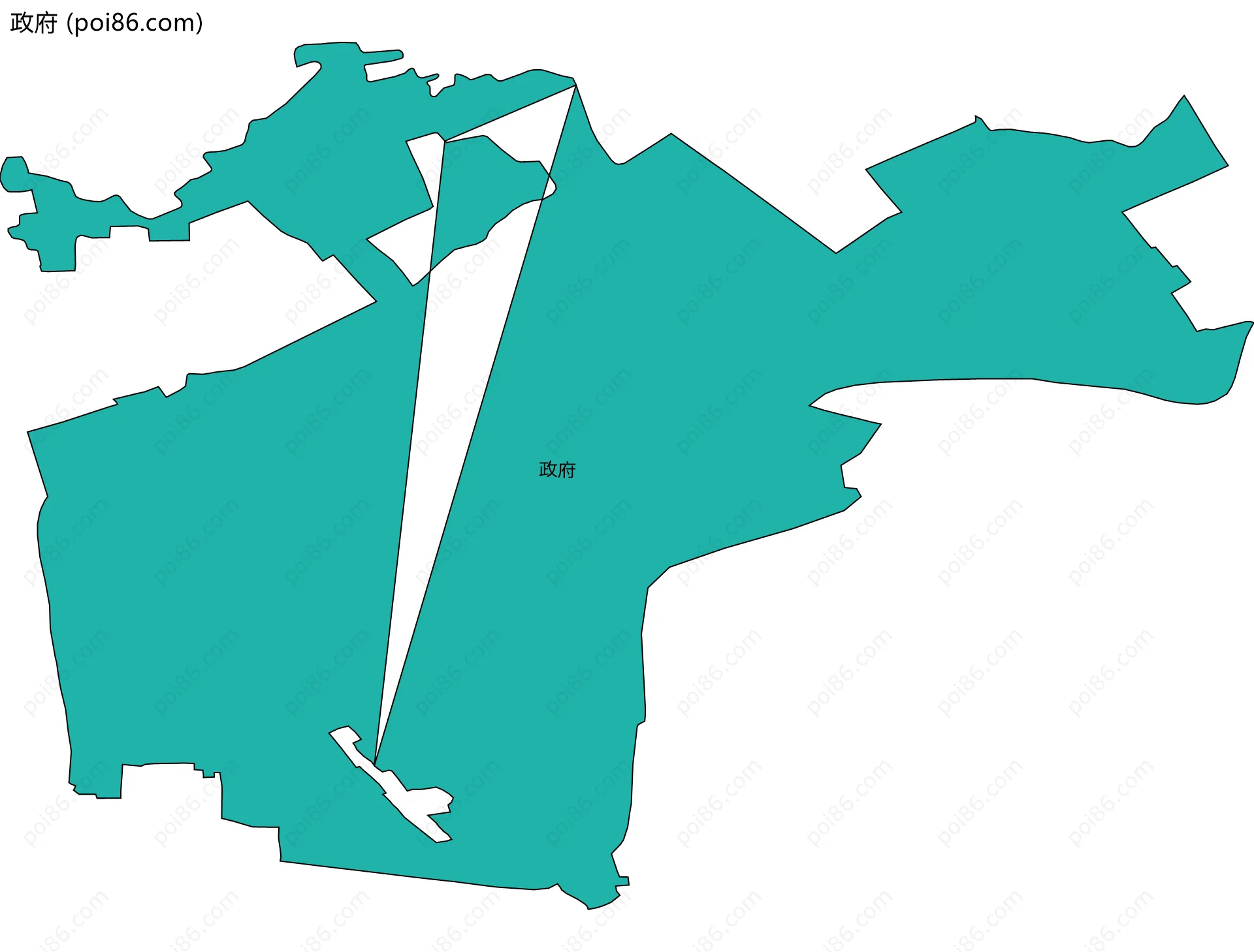 政府边界地图