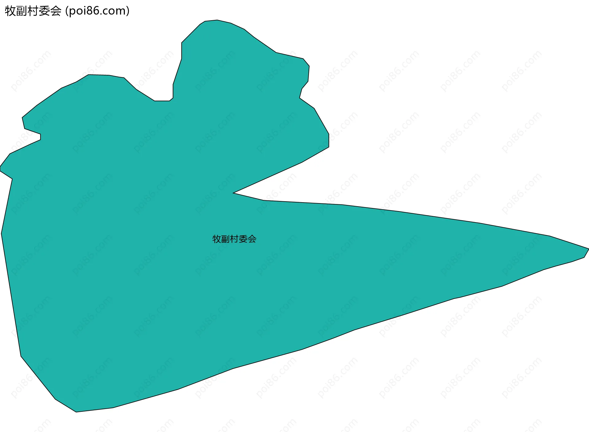 牧副村委会边界地图