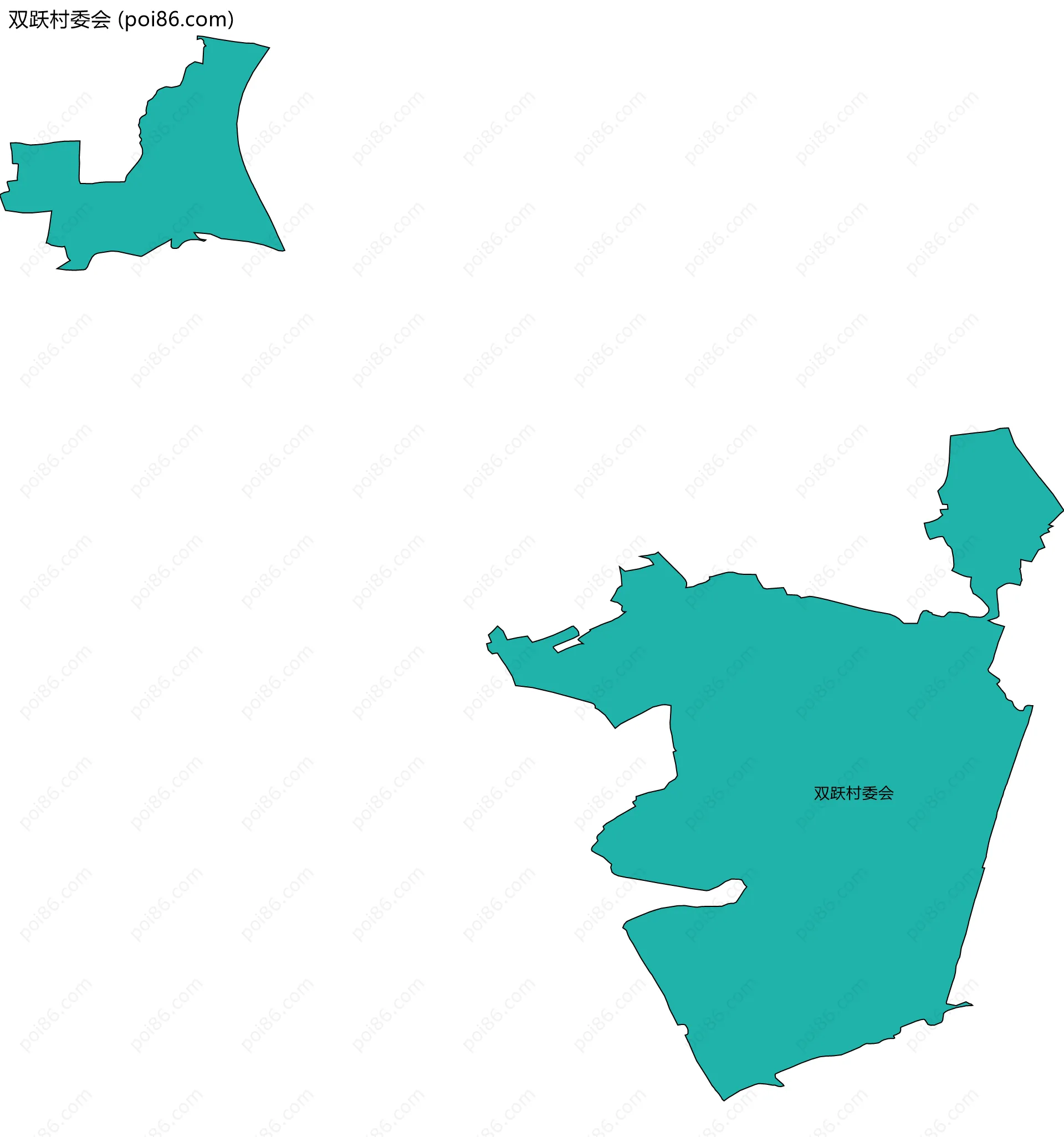 双跃村委会边界地图