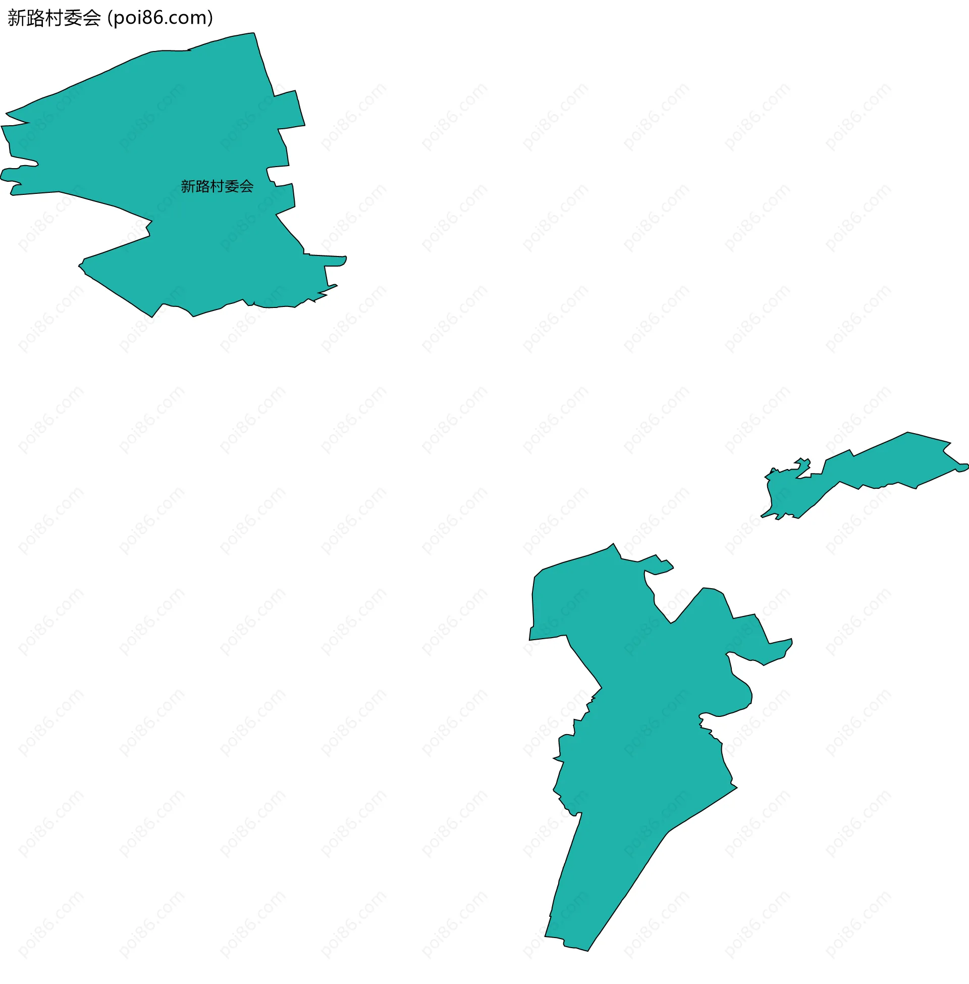 新路村委会边界地图