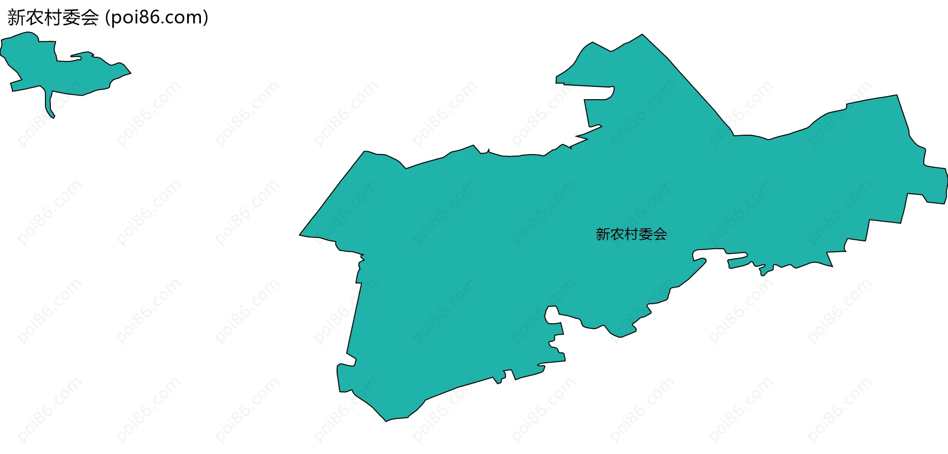 新农村委会边界地图