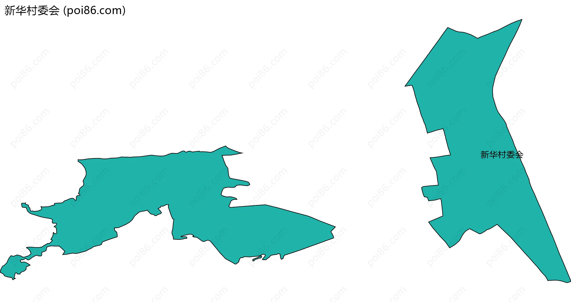 新华村委会边界地图
