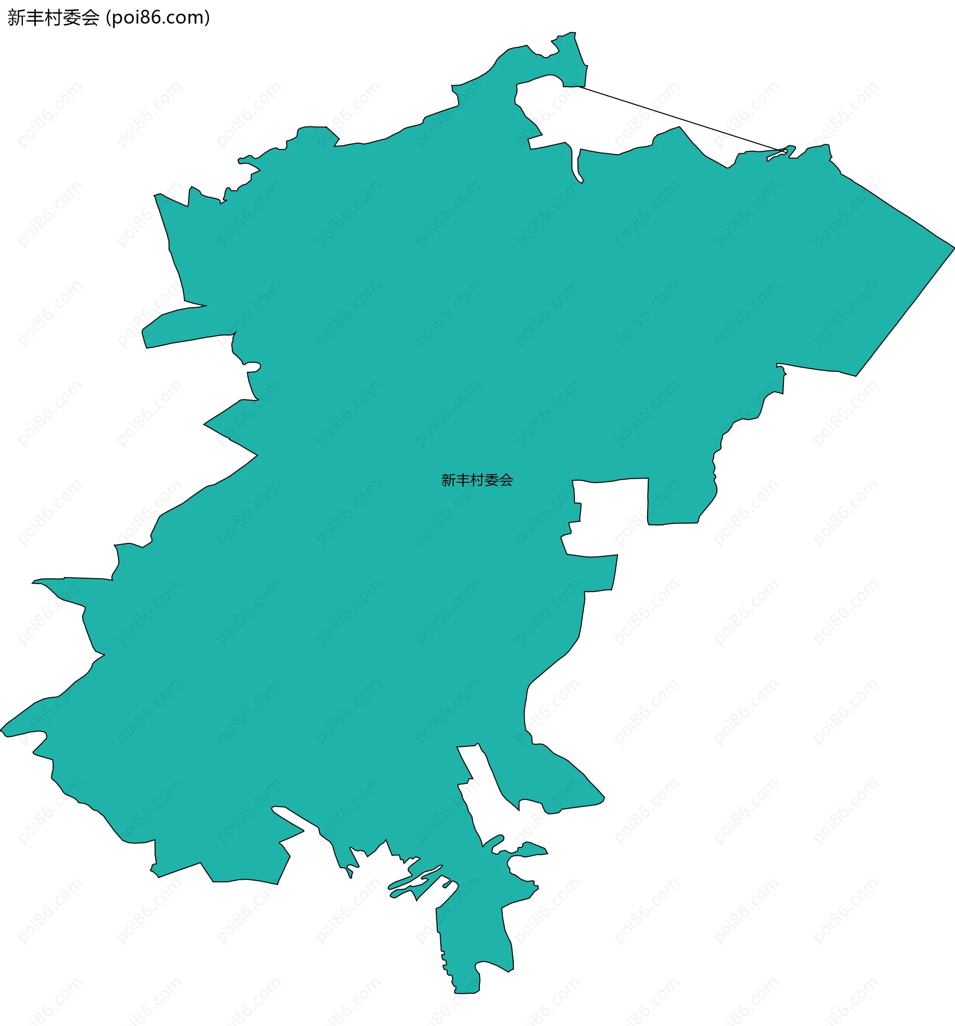 新丰村委会边界地图