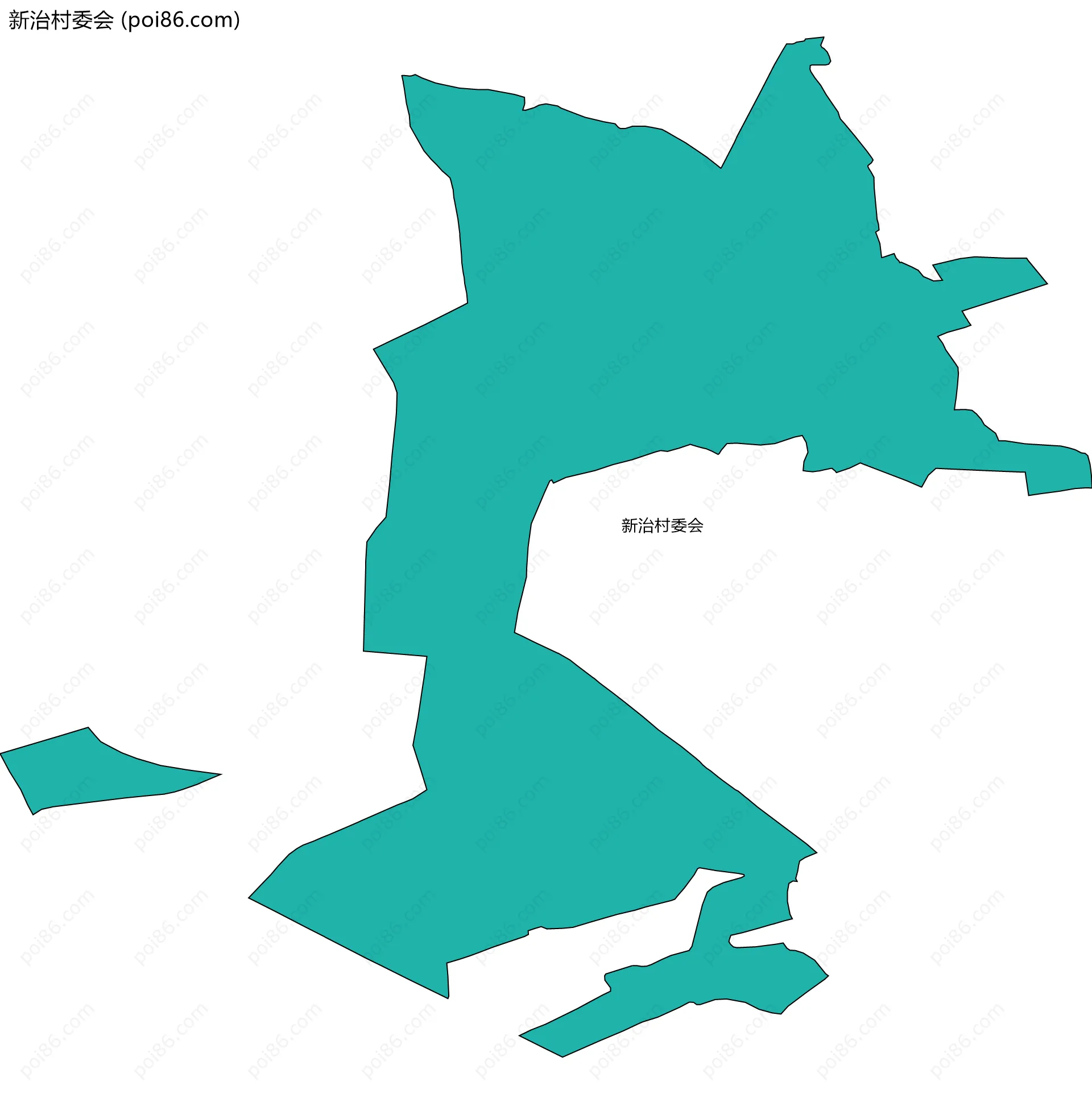 新治村委会边界地图