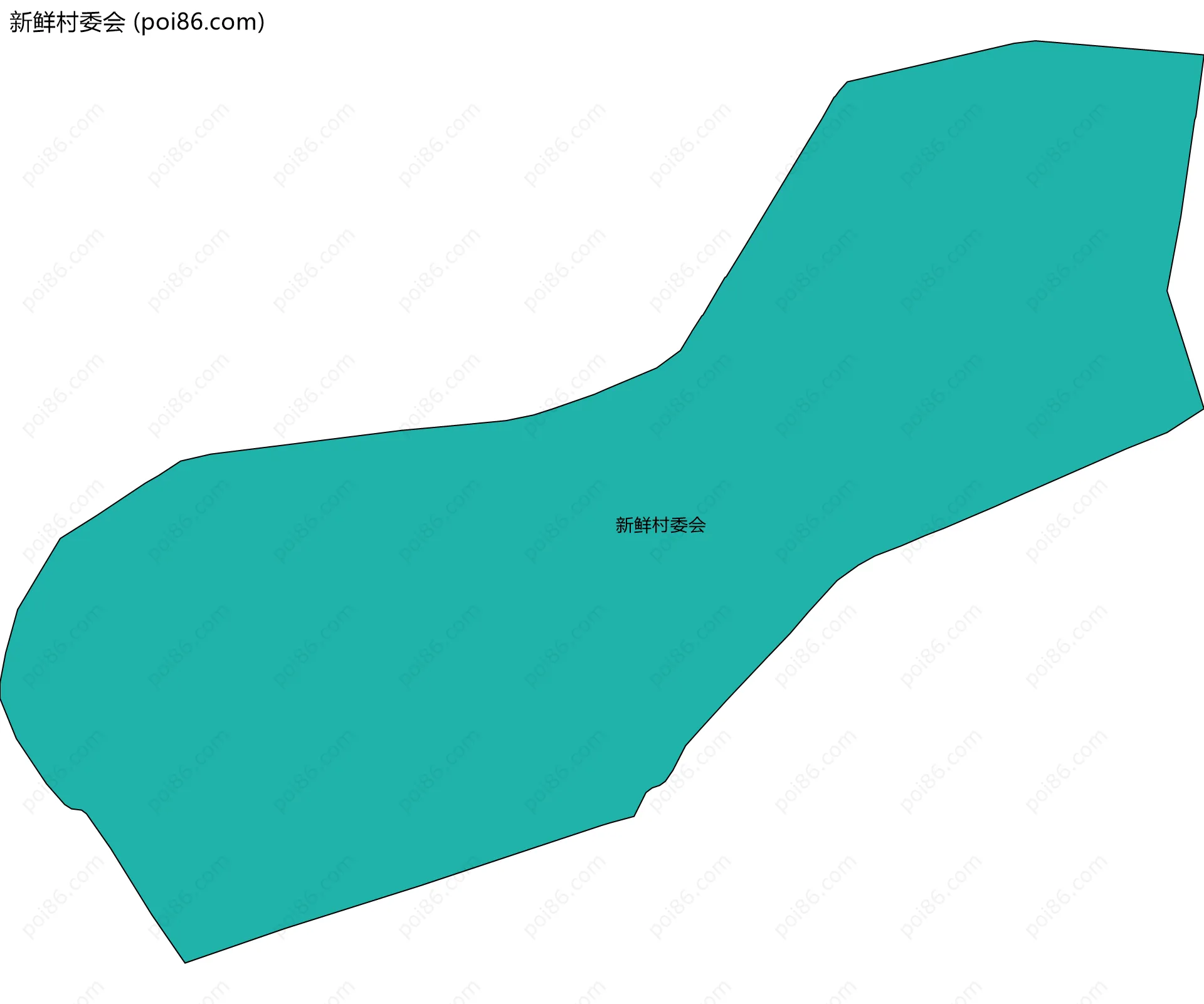 新鲜村委会边界地图