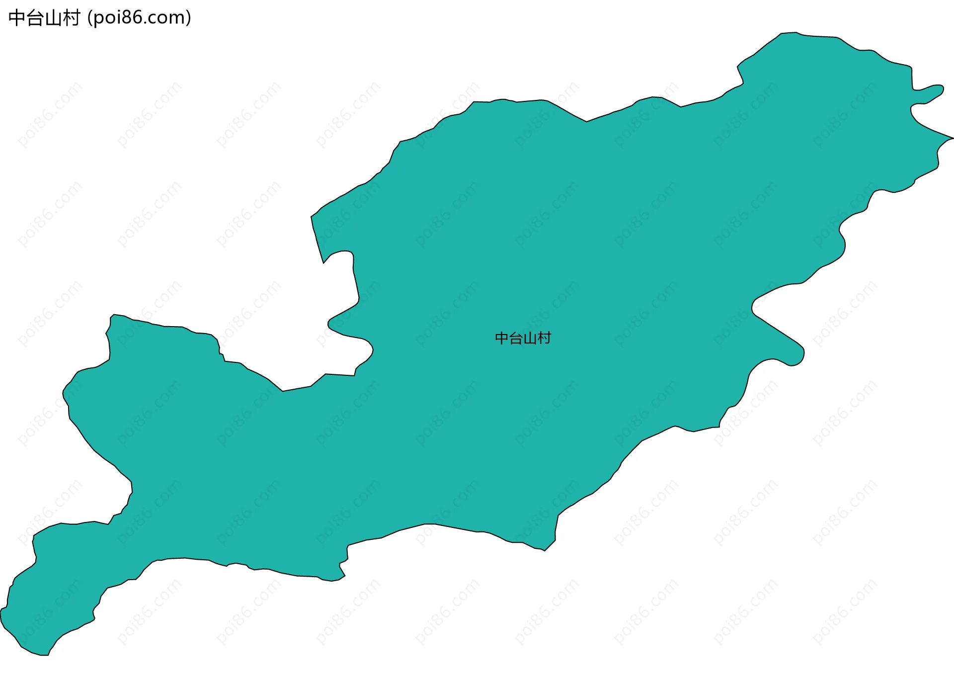 中台山村边界地图