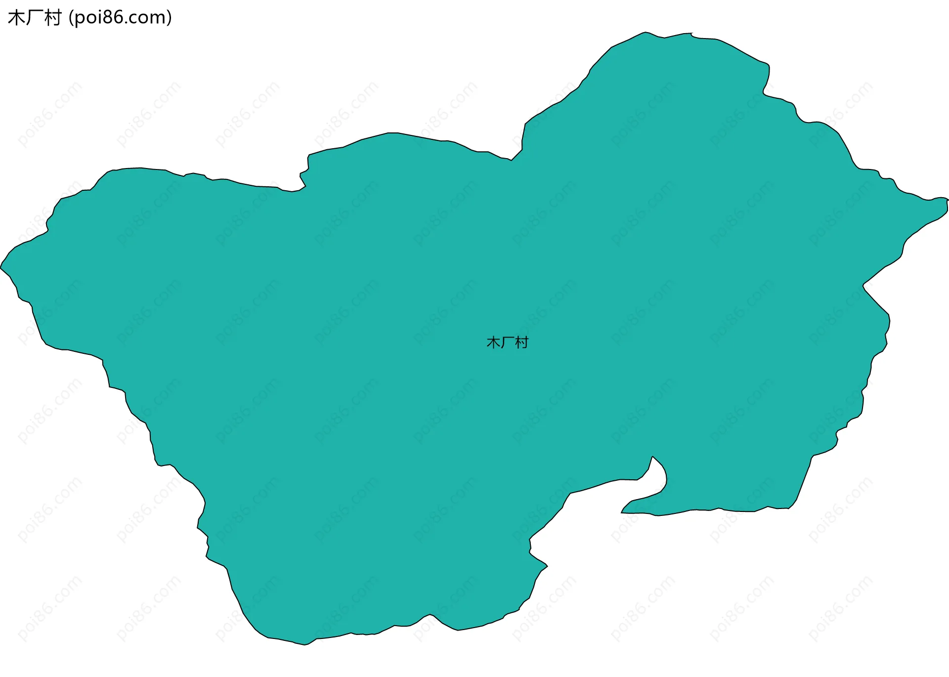木厂村边界地图