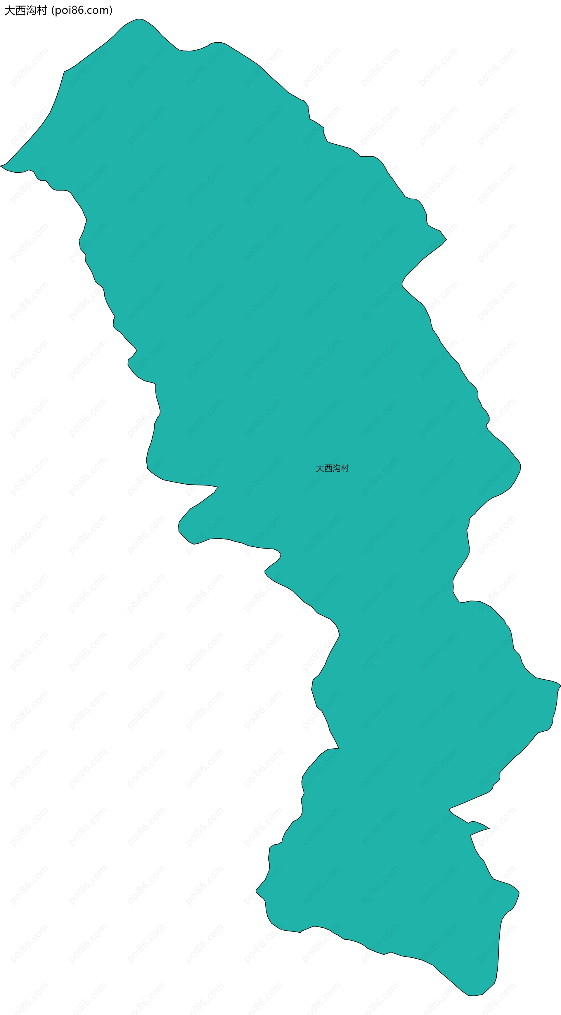 大西沟村边界地图