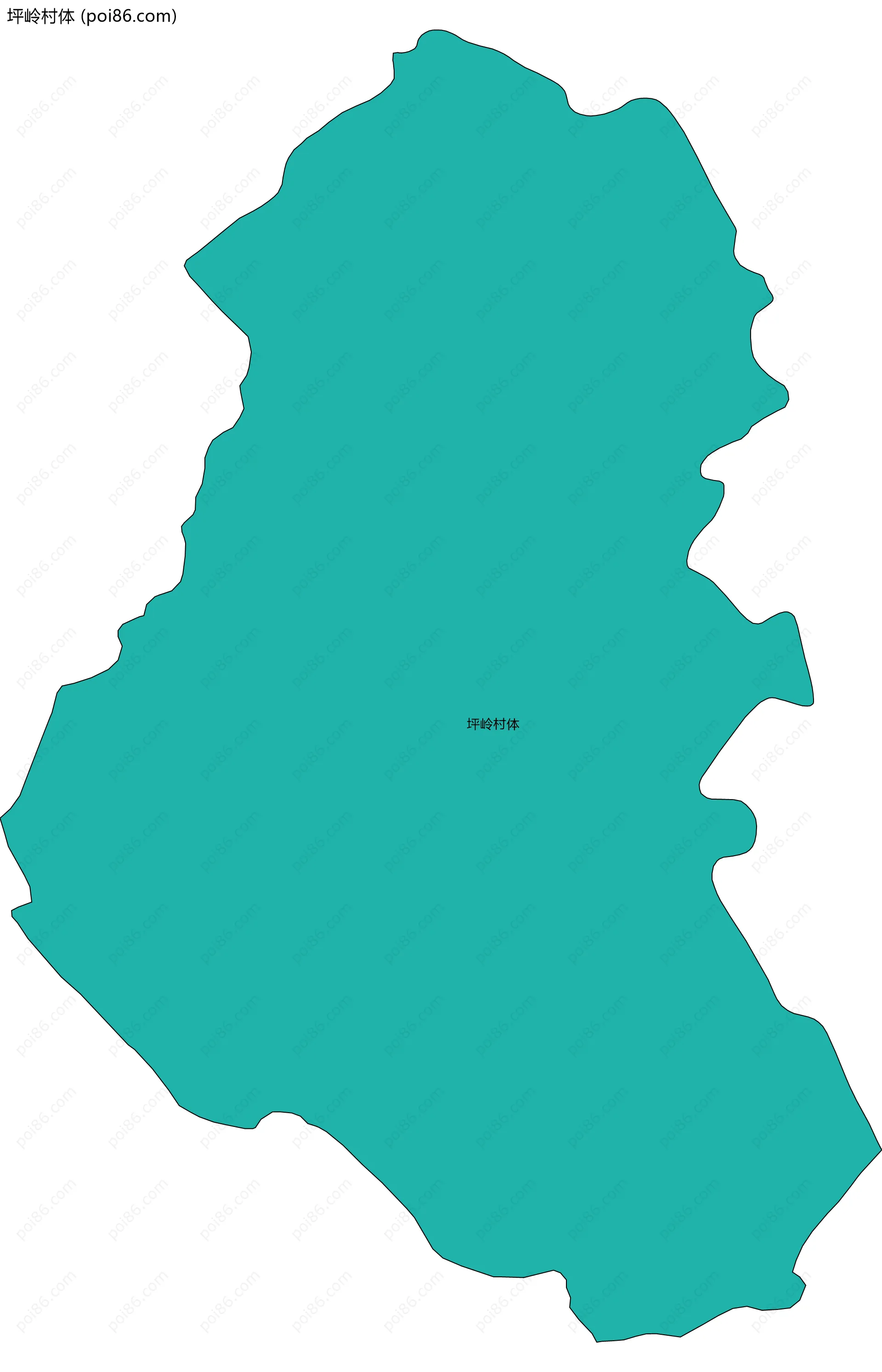 坪岭村体边界地图