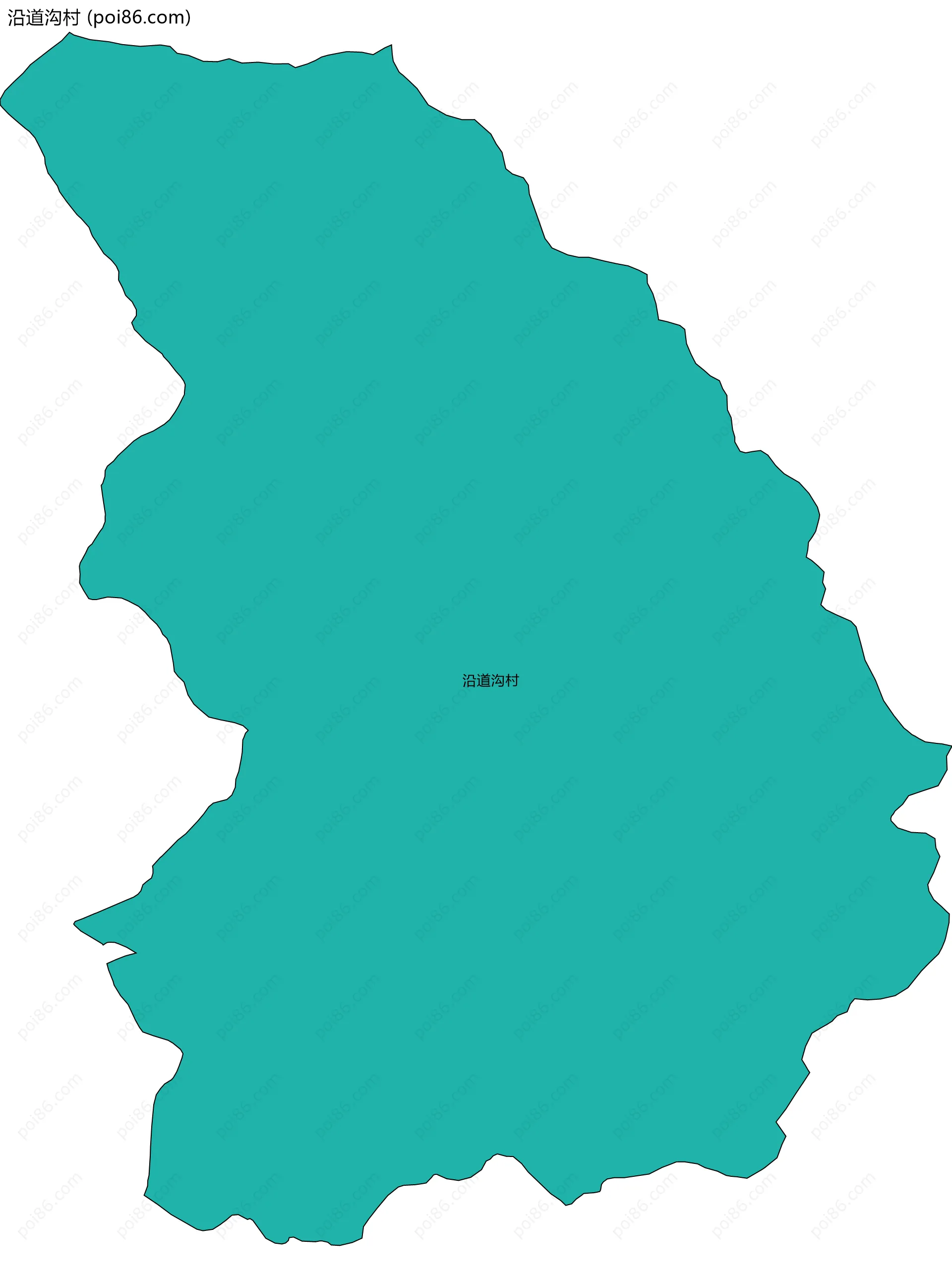 沿道沟村边界地图