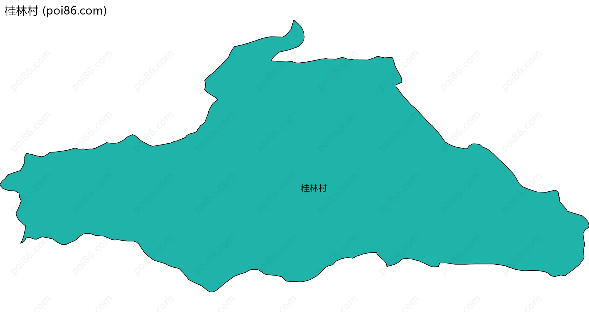 桂林村边界地图