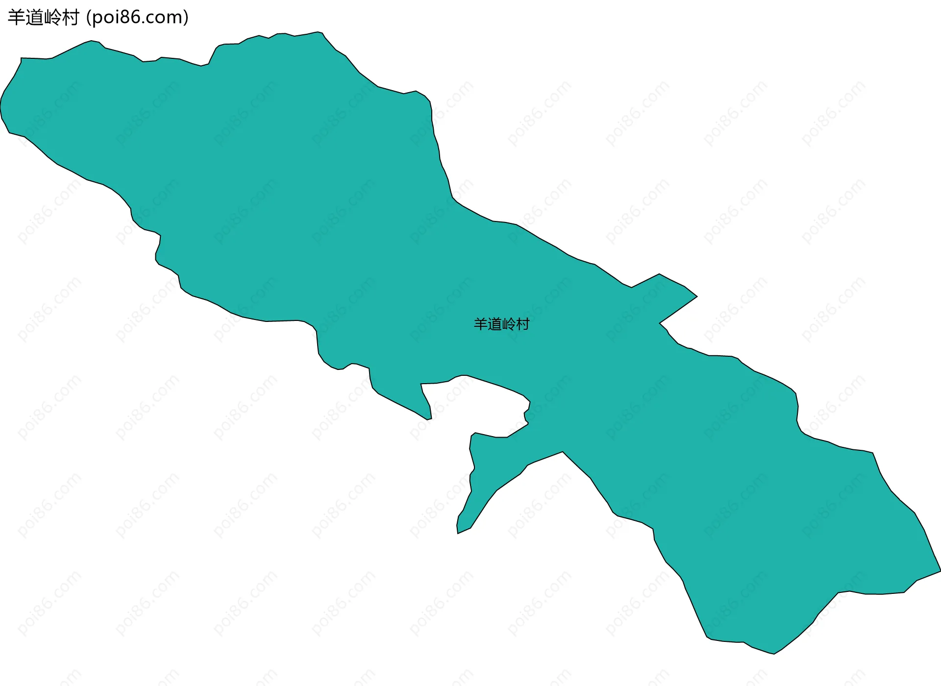 羊道岭村边界地图