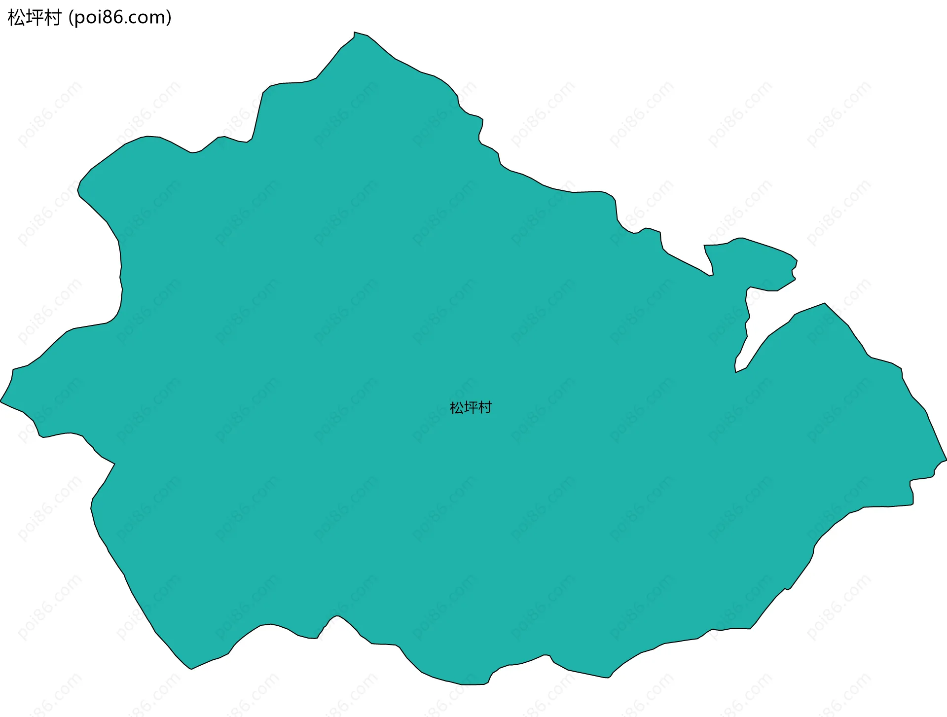 松坪村边界地图