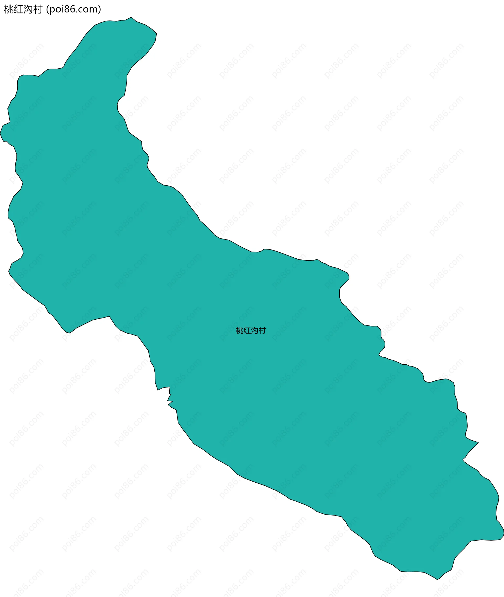 桃红沟村边界地图