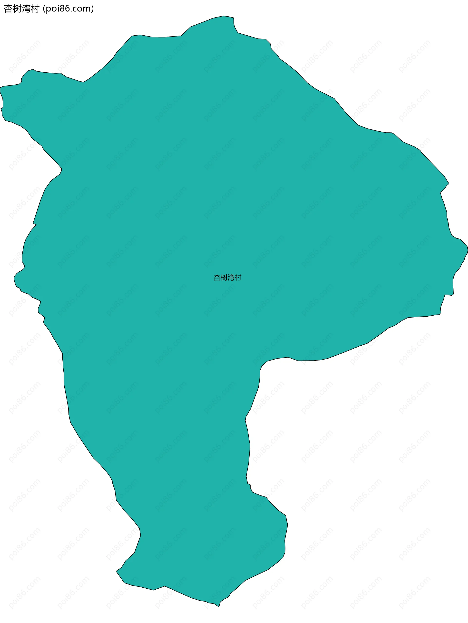 杏树湾村边界地图